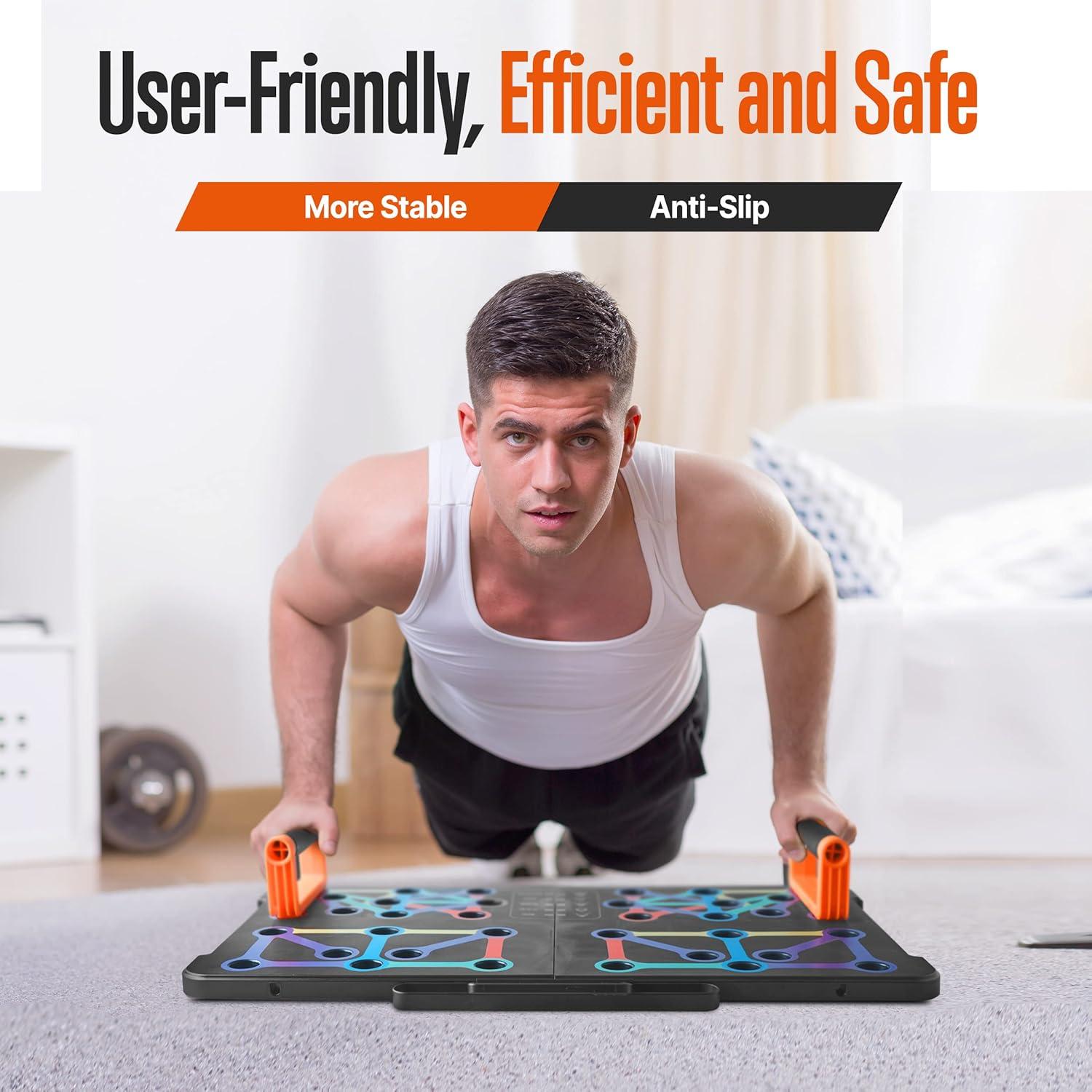 Tabla de Flexiones Portátil SQUATZ con Bandas de Resistencia