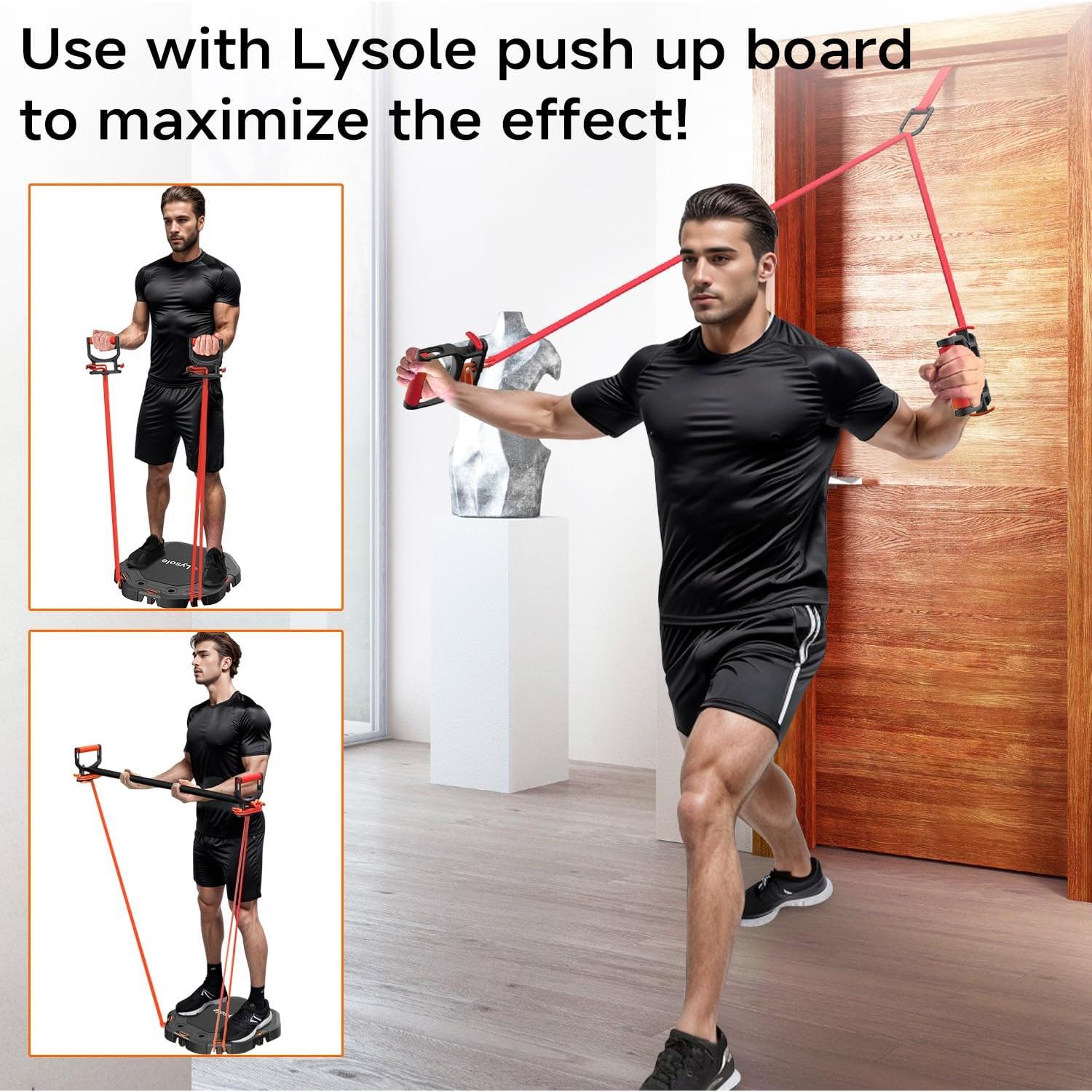 Tabla de Flexiones Lysole ABC-001 con Bandas de Resistencia