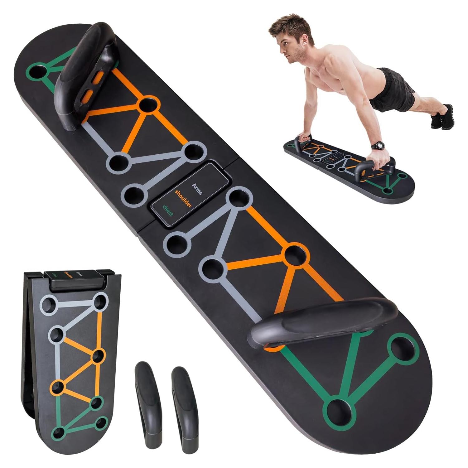 Tabla de Flexiones Plegable Athfiner 10-en-1 para Entrenamiento