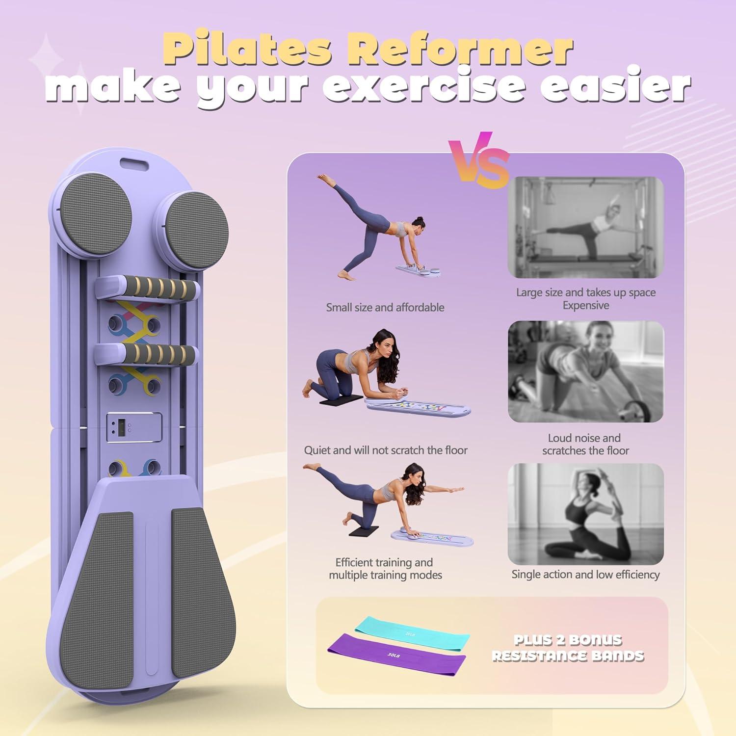 Tabla Reformer de Pilates PATRISARD Plegable y Portátil 136kg