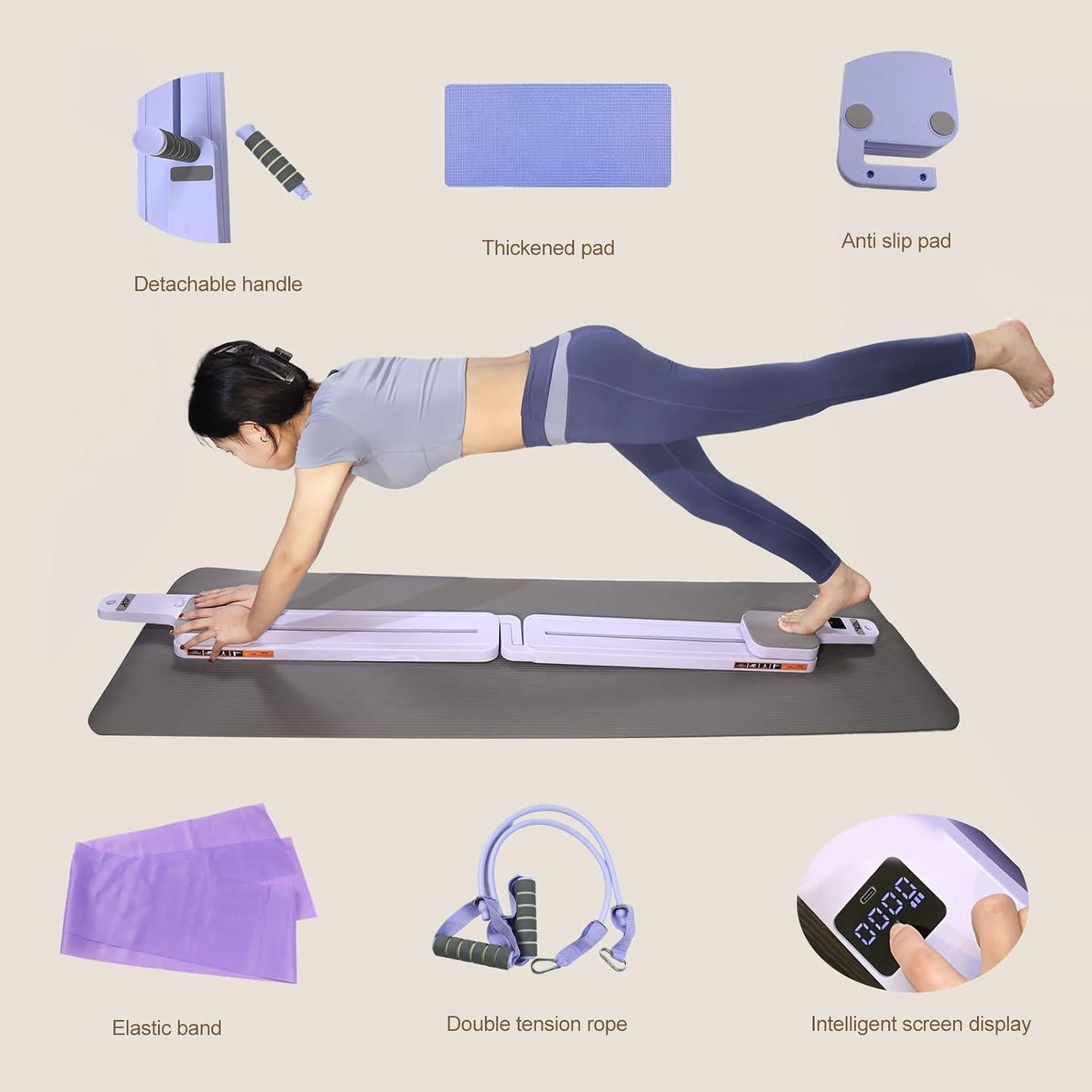 Tablero de Pilates Reformer 7-en-1 XZYphthiryx FTS-001