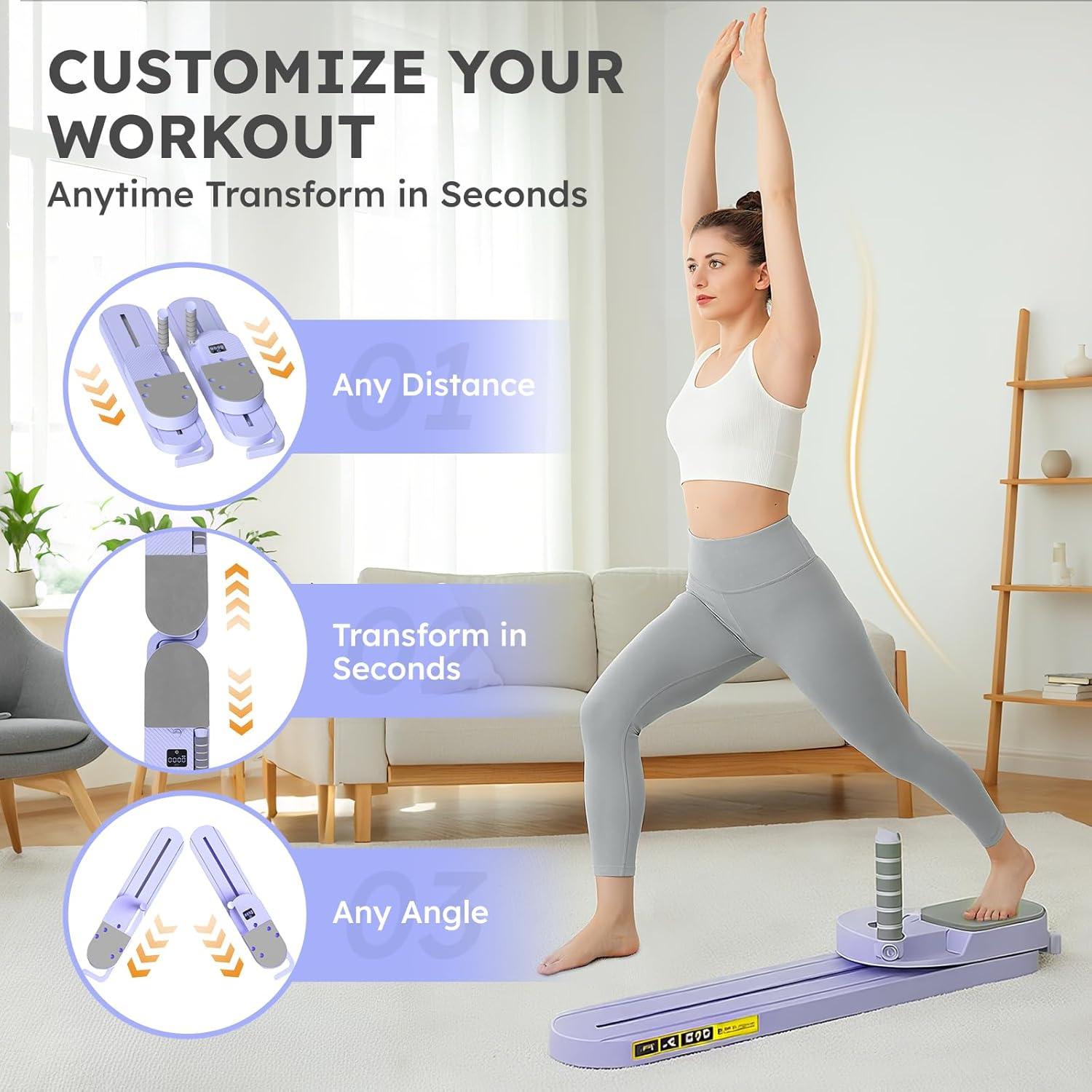 Tablero de Pilates Reformer Sykart 10 en 1 Portátil con LED