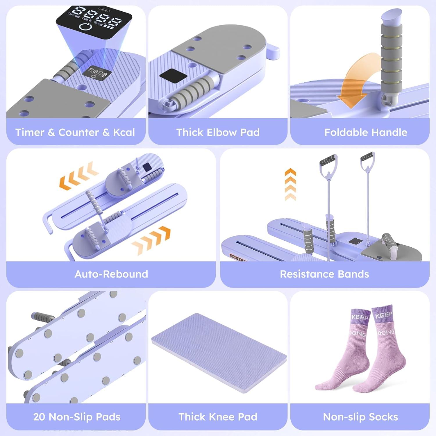 Tablero de Pilates Reformer Sykart 10 en 1 Portátil con LED