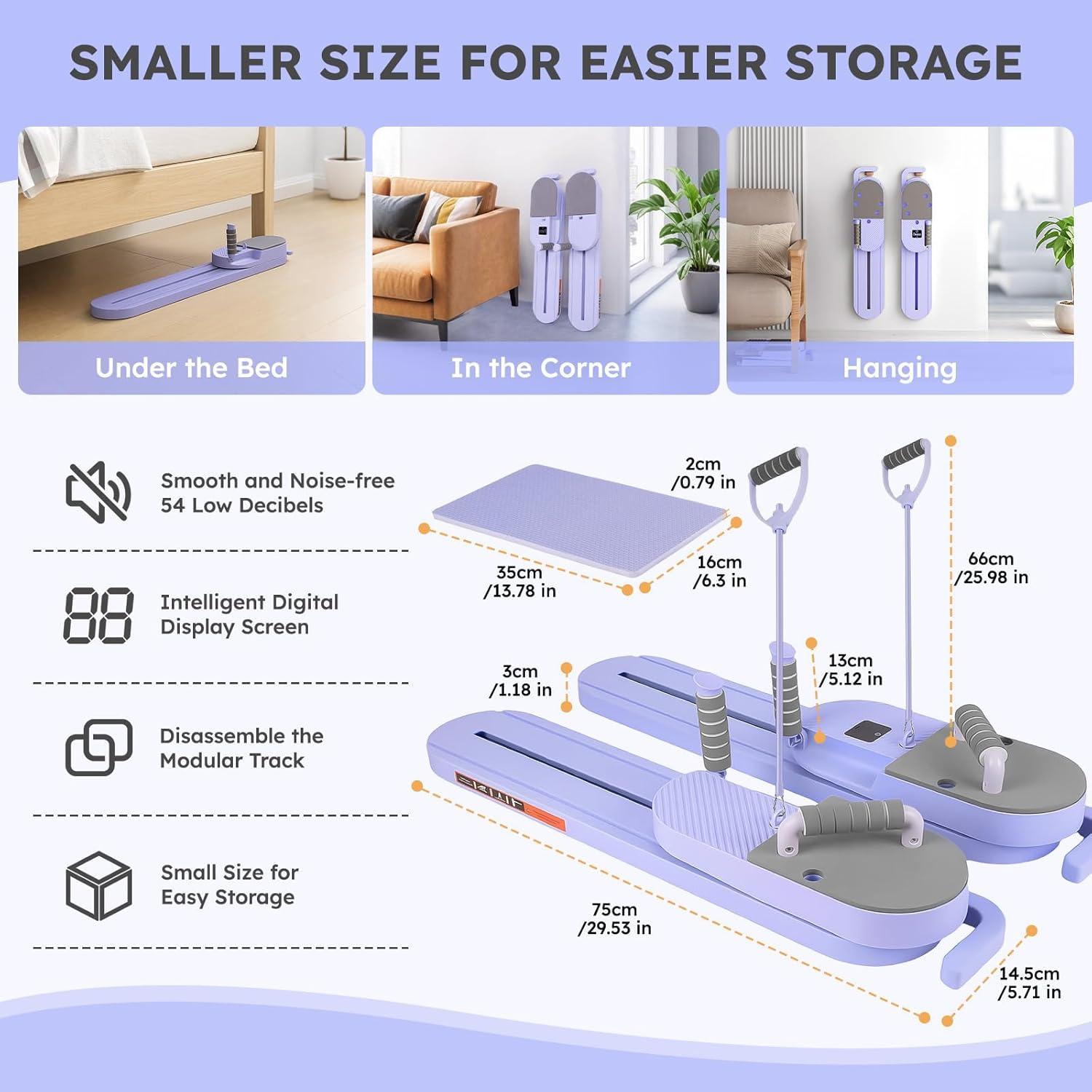 Tablero de Pilates Reformer Sykart 10 en 1 Portátil con LED
