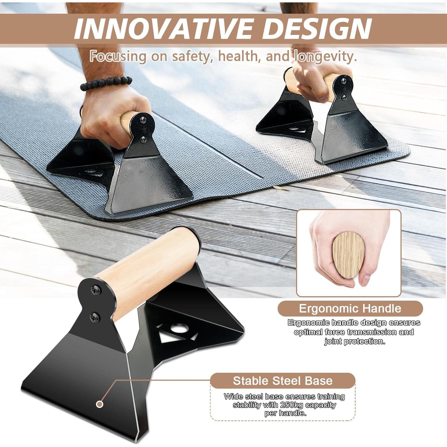 Parallettes Rolitwils de Acero y Madera para Calistenia 250kg