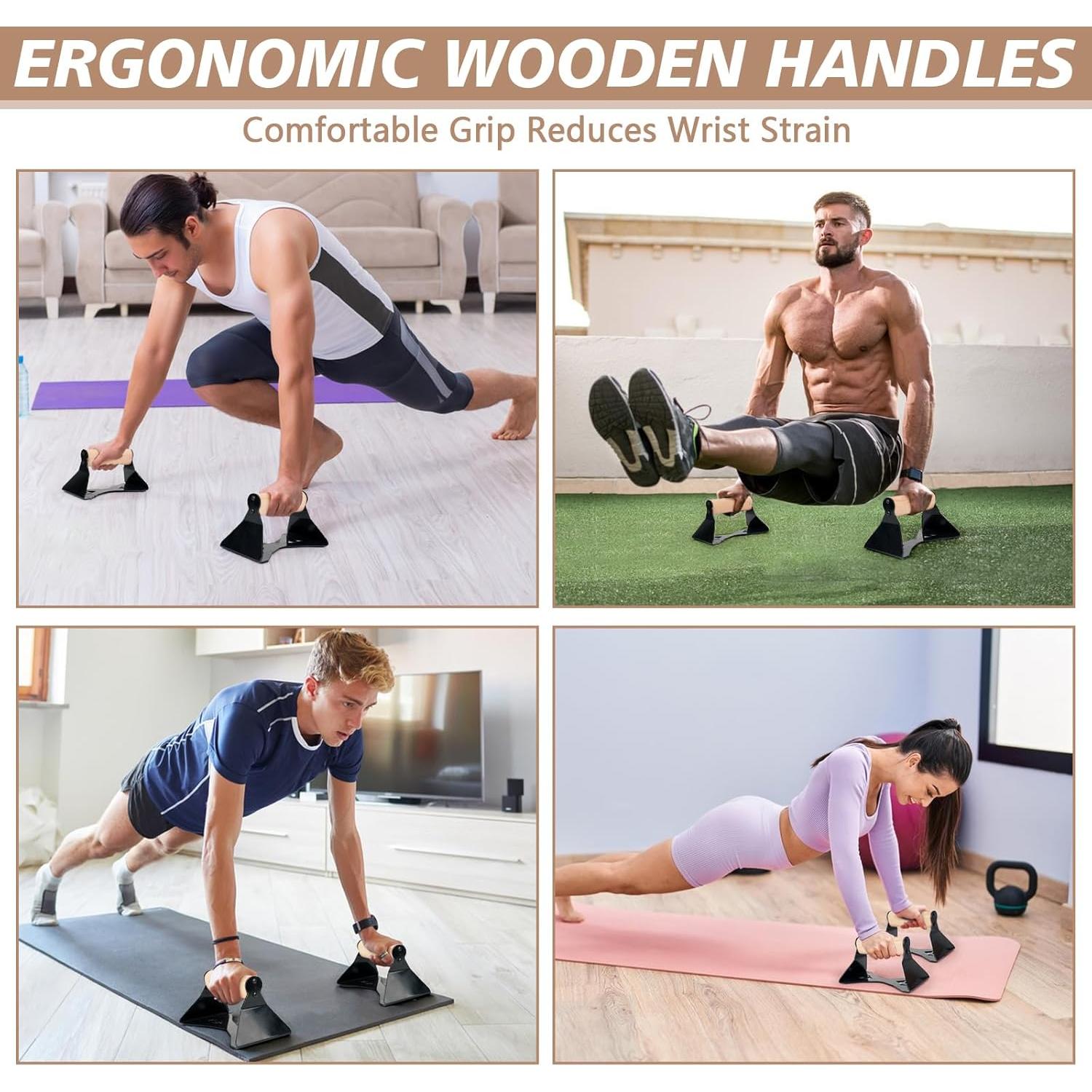 Parallettes Rolitwils de Acero y Madera para Calistenia 250kg