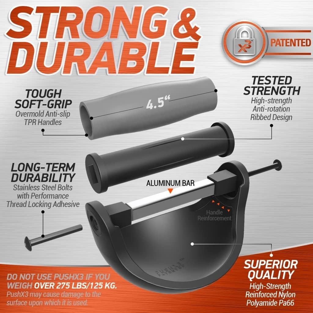 Mangos para Flexiones PushX3 con Anillos Estabilizadores