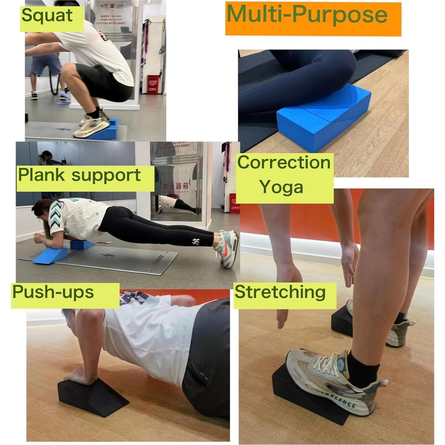 Bloques de Cuclillas Antideslizantes SEASUM YOGA - 2 Paquetes