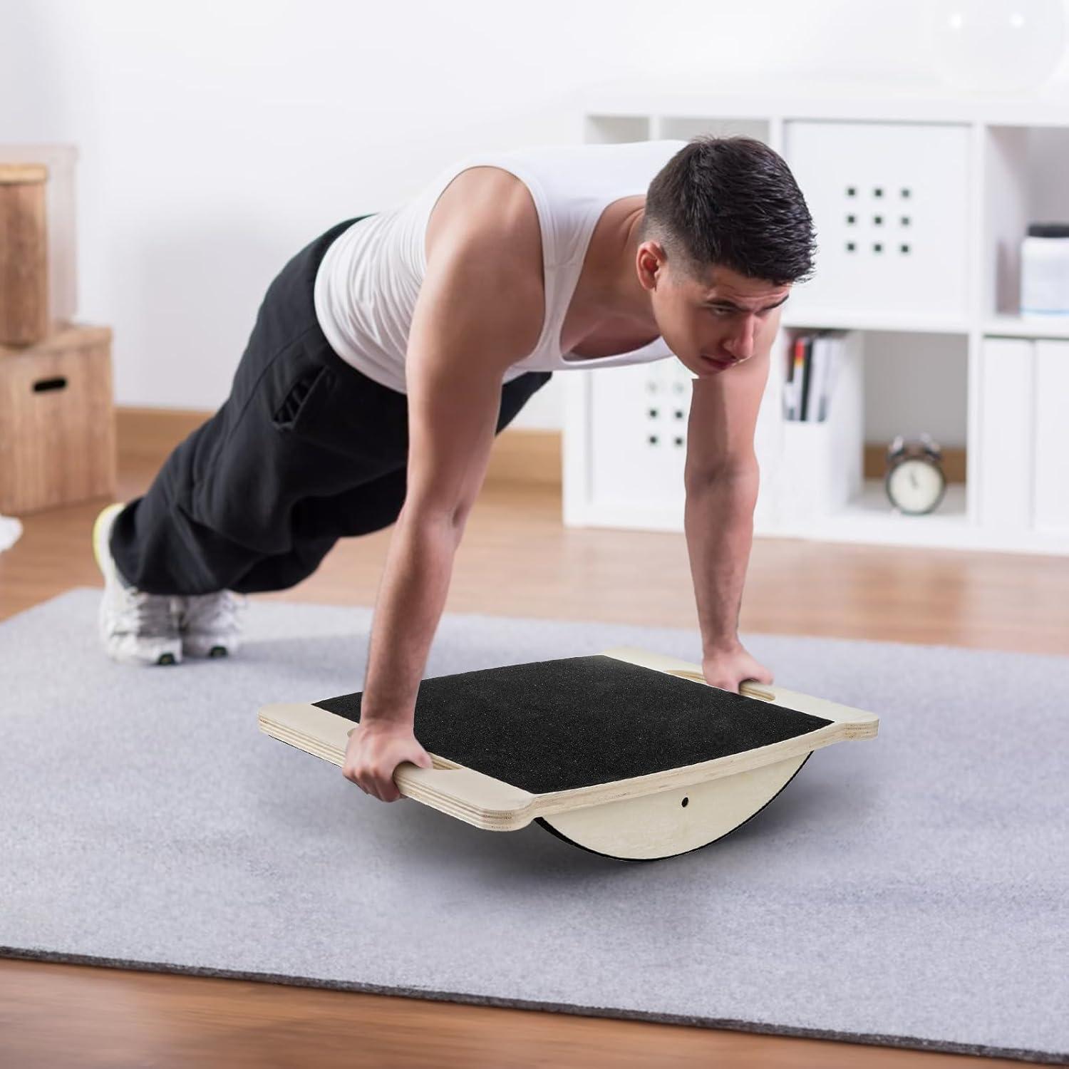 Tabla de Equilibrio de Madera ELFULLY 350LBS Antideslizante