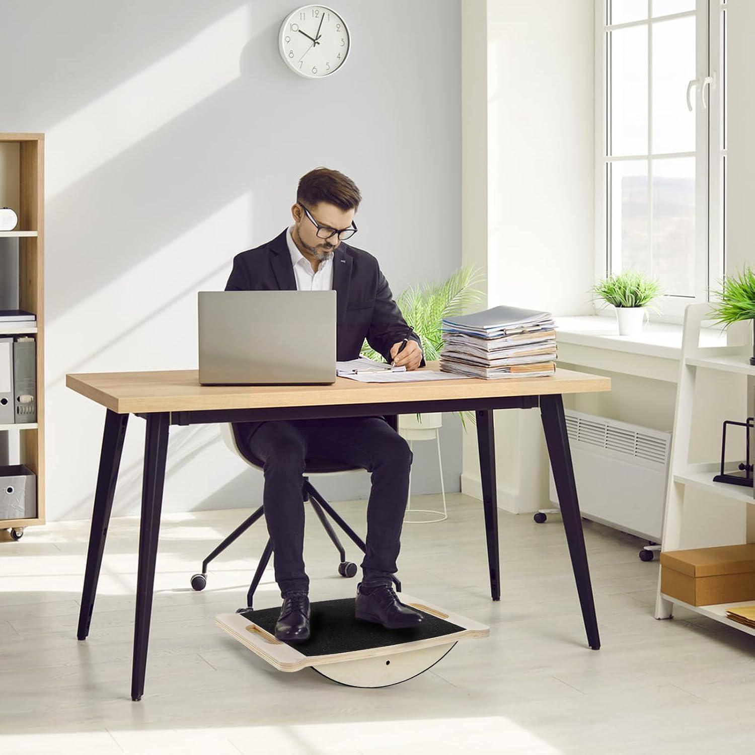 Tabla de Equilibrio de Madera ELFULLY 350LBS Antideslizante