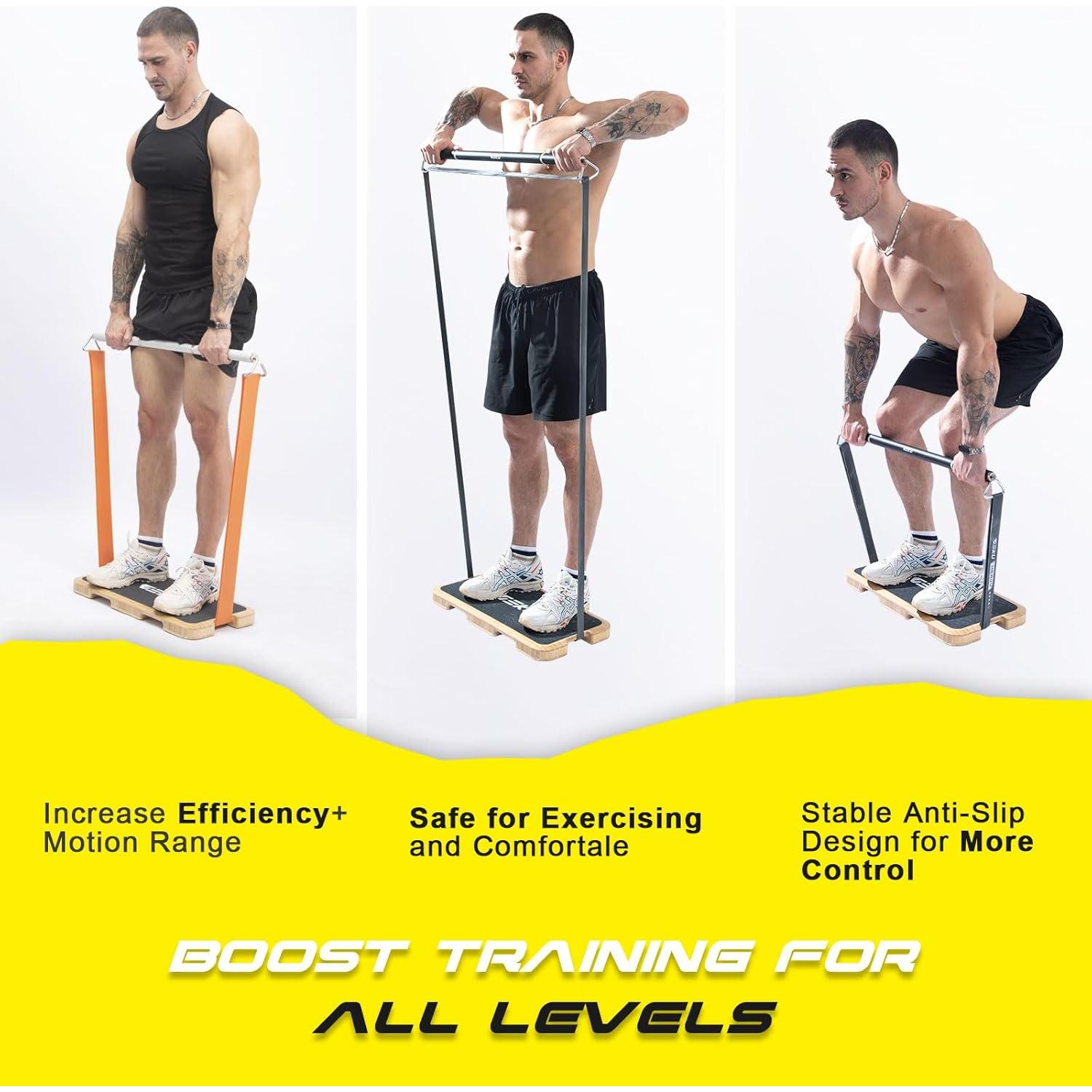 Plataforma de Ejercicio GEKU FIT de Madera Antideslizante 61x32cm