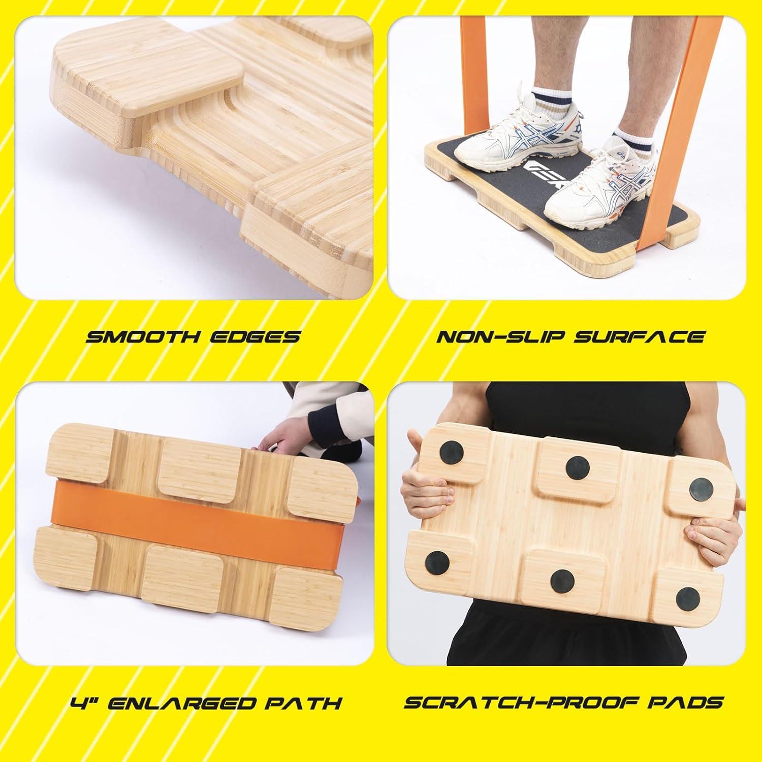 Plataforma de Ejercicio GEKU FIT de Madera Antideslizante 61x32cm