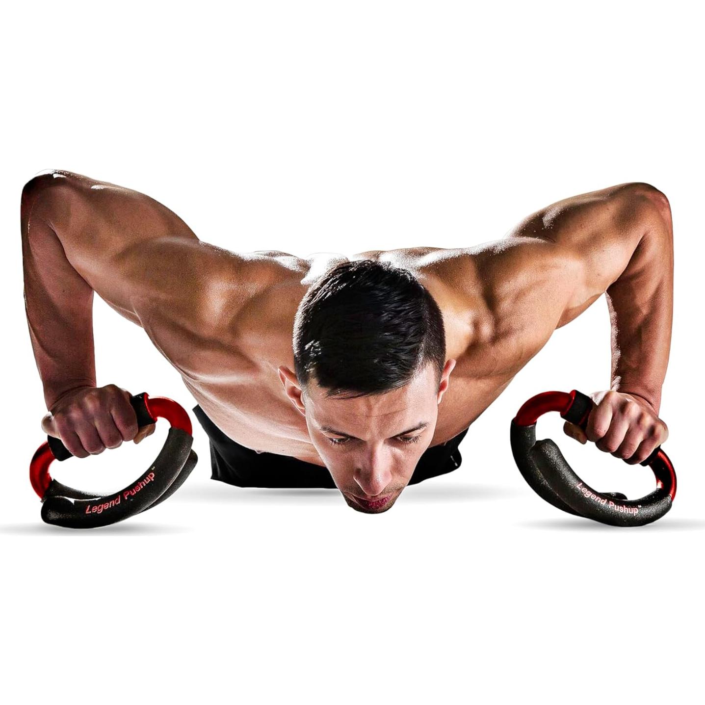 Barras de Flexiones Legend Body con Mango Rotatorio - Rojo