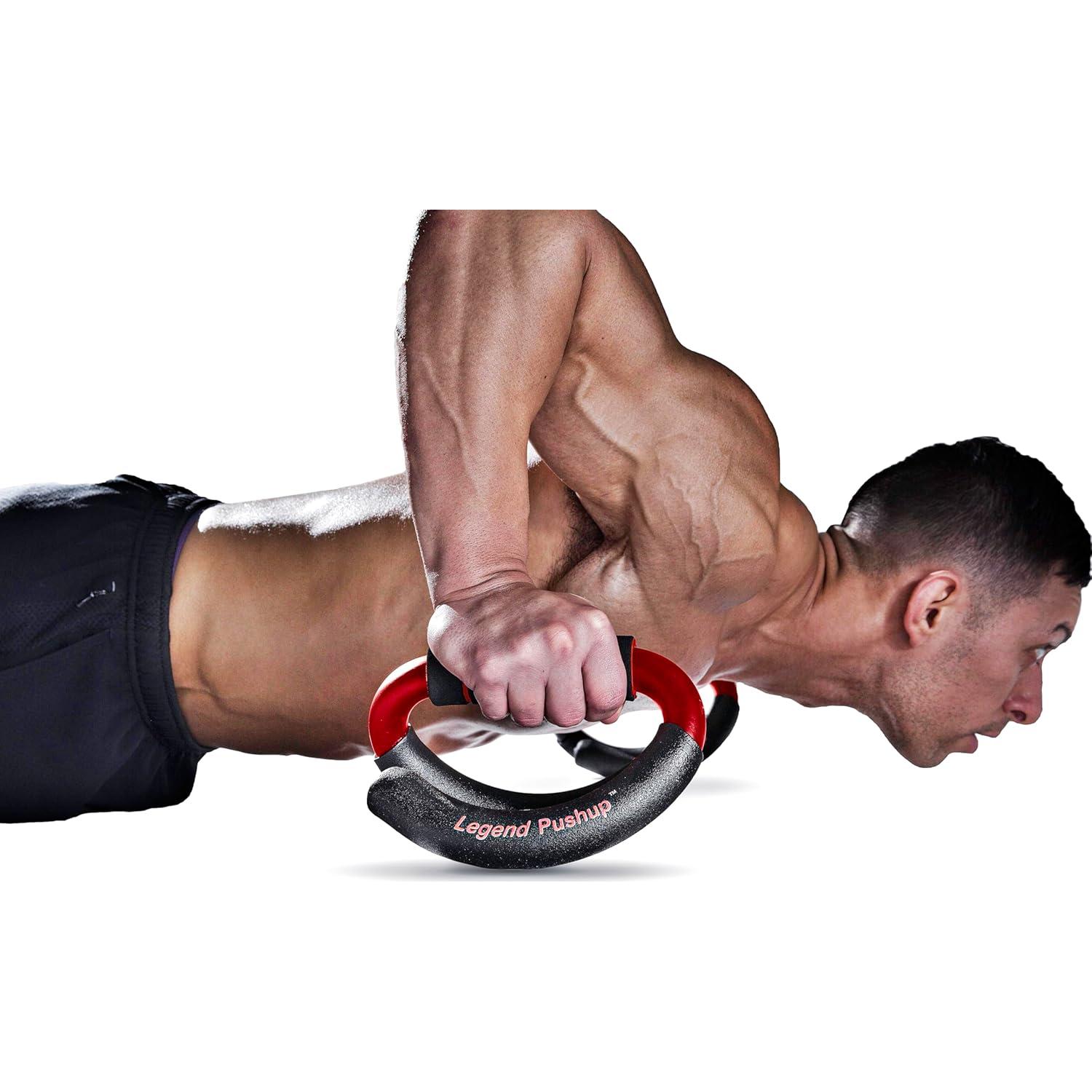 Barras de Flexiones Legend Body con Mango Rotatorio - Rojo