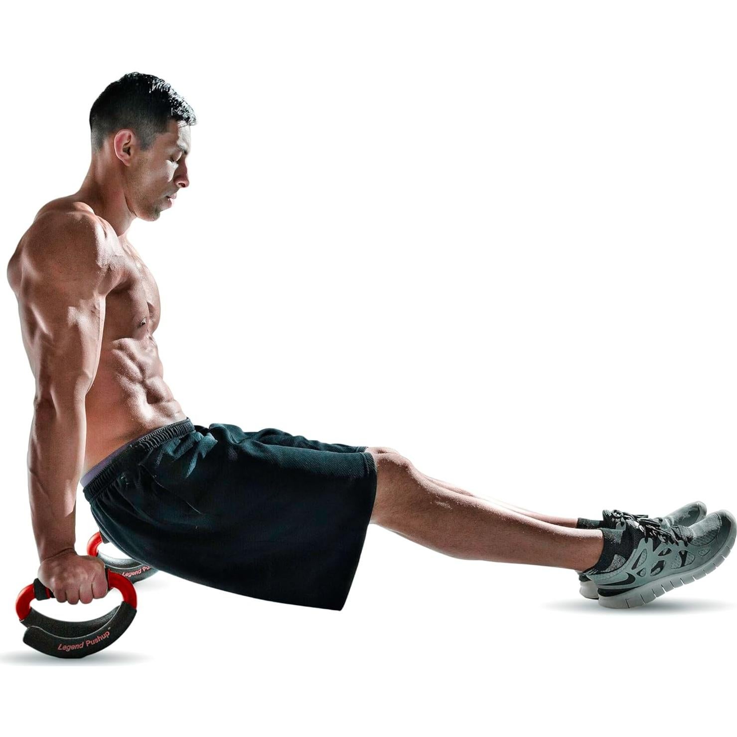 Barras de Flexiones Legend Body con Mango Rotatorio - Rojo