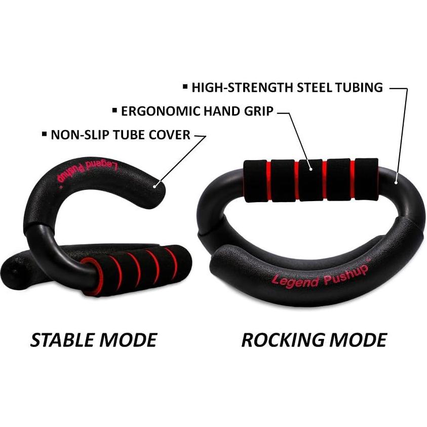 Barras de Flexiones Legend Body con Mango Rotatorio - Rojo