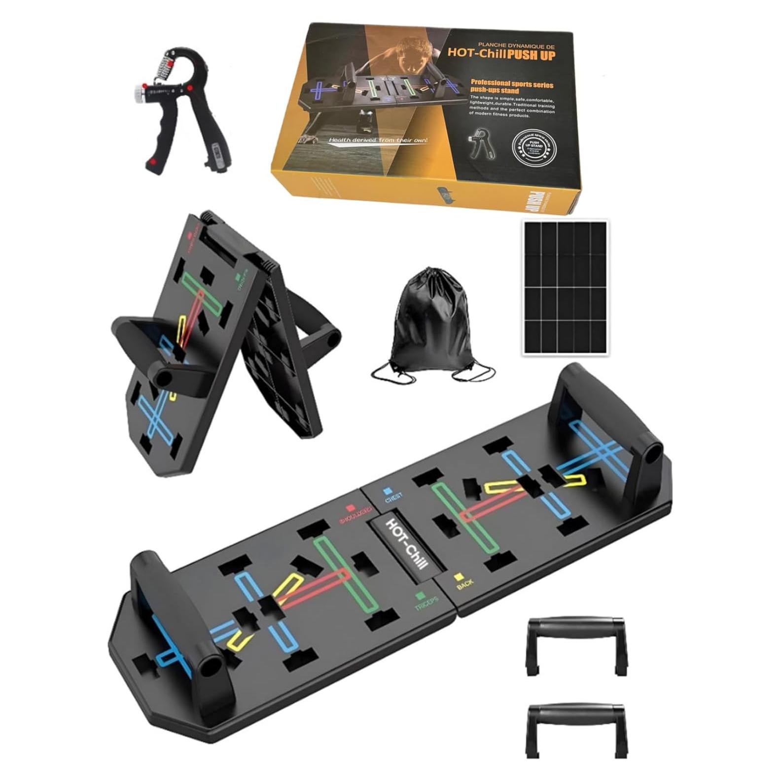 Tablero de Flexiones HOT-Chill Plegable con Agarre de Mano Ajustable