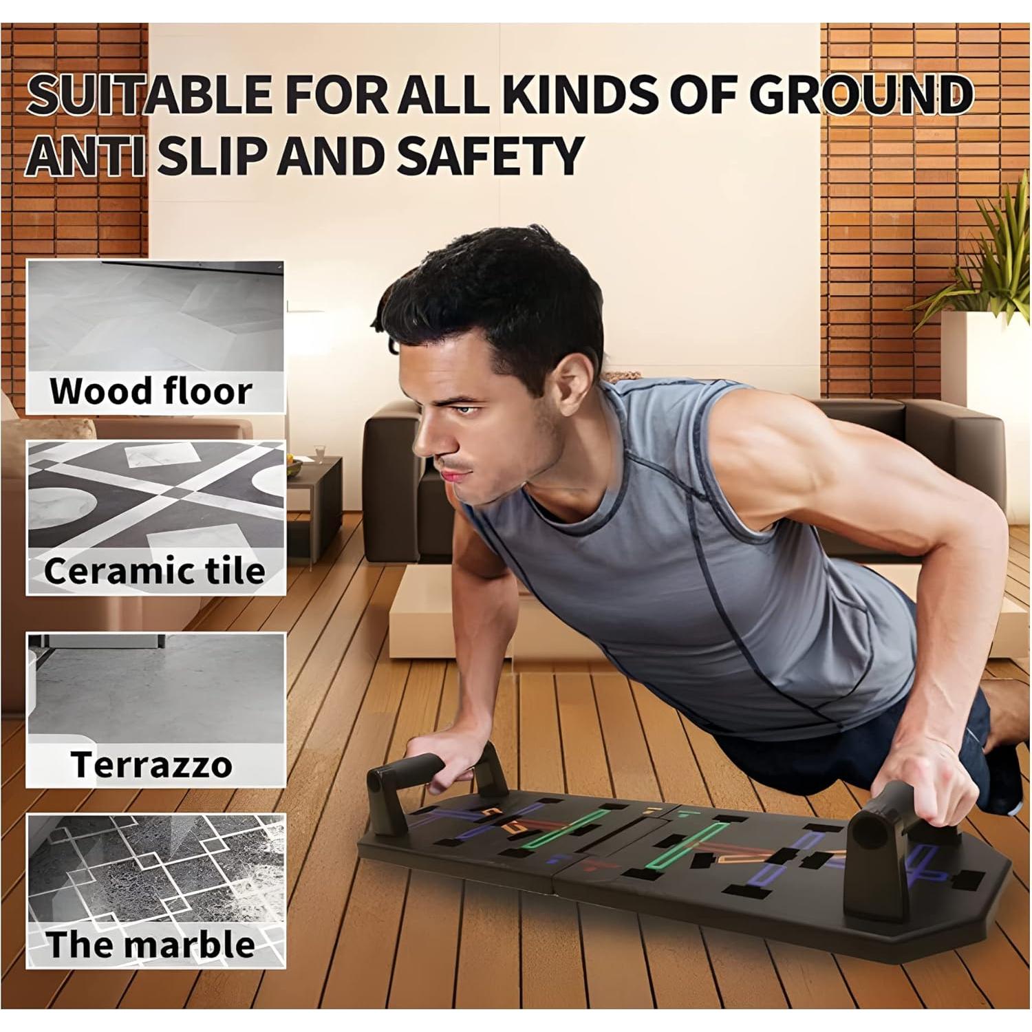 Tablero de Flexiones HOT-Chill Plegable con Agarre de Mano Ajustable