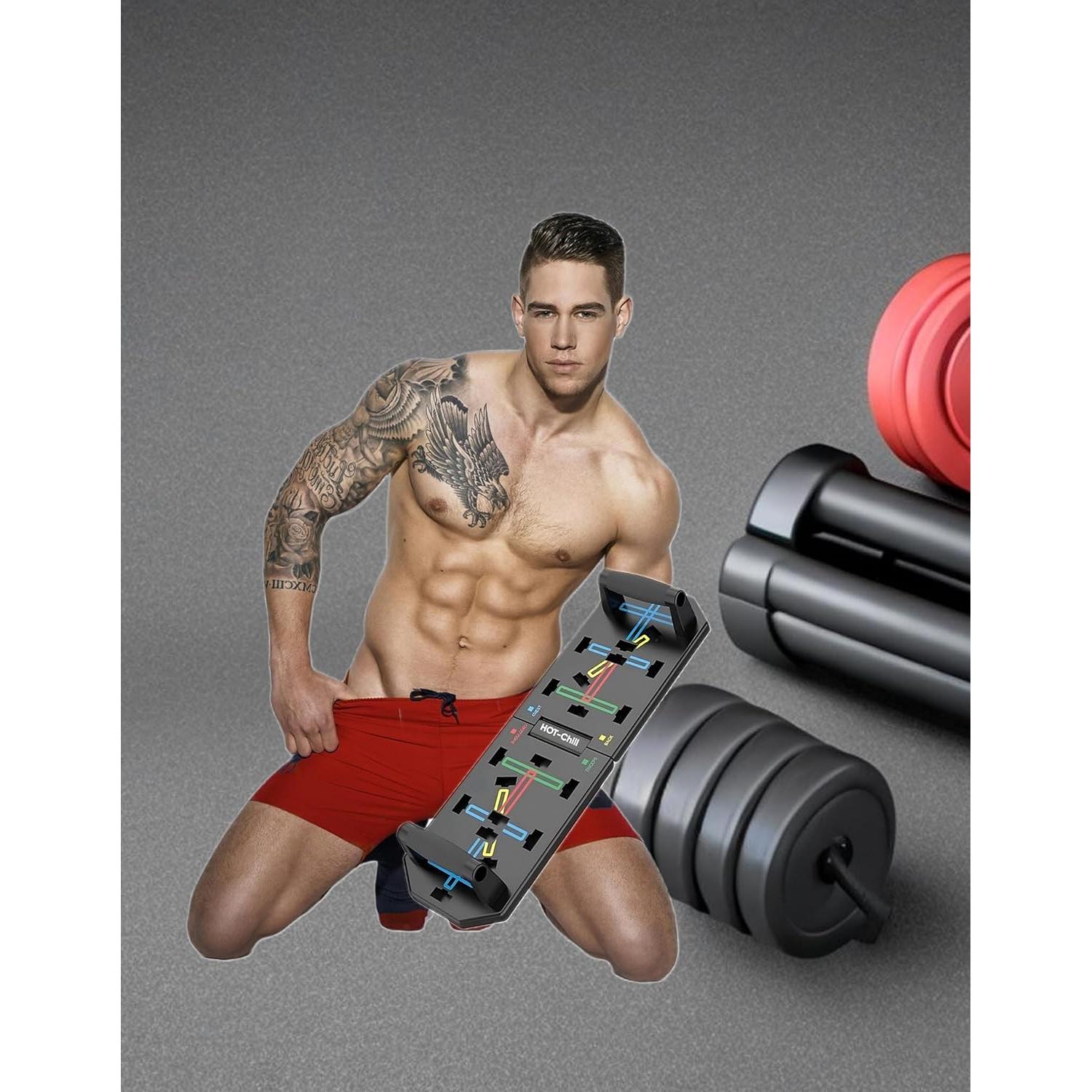 Tablero de Flexiones HOT-Chill Plegable con Agarre de Mano Ajustable