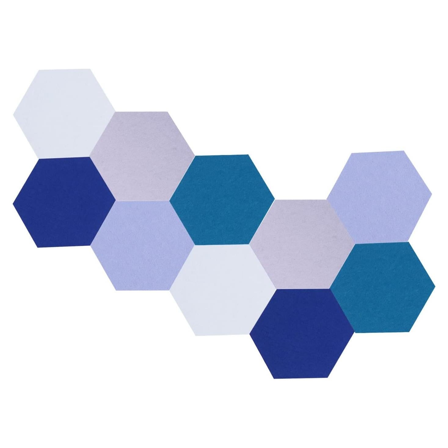 10 Baldosas Hexagonales de Fieltro Afumazi para Pared - Grande