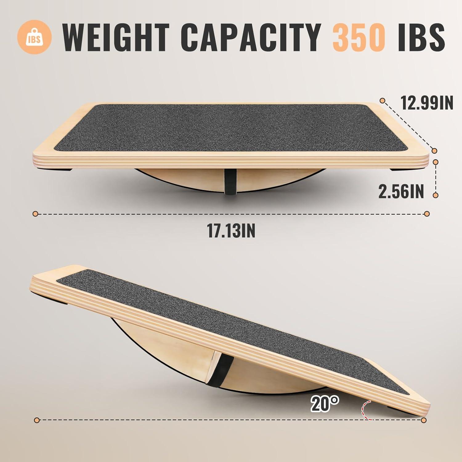 Tabla de Equilibrio Profesional Woodure 360° Antideslizante 158.76 kg