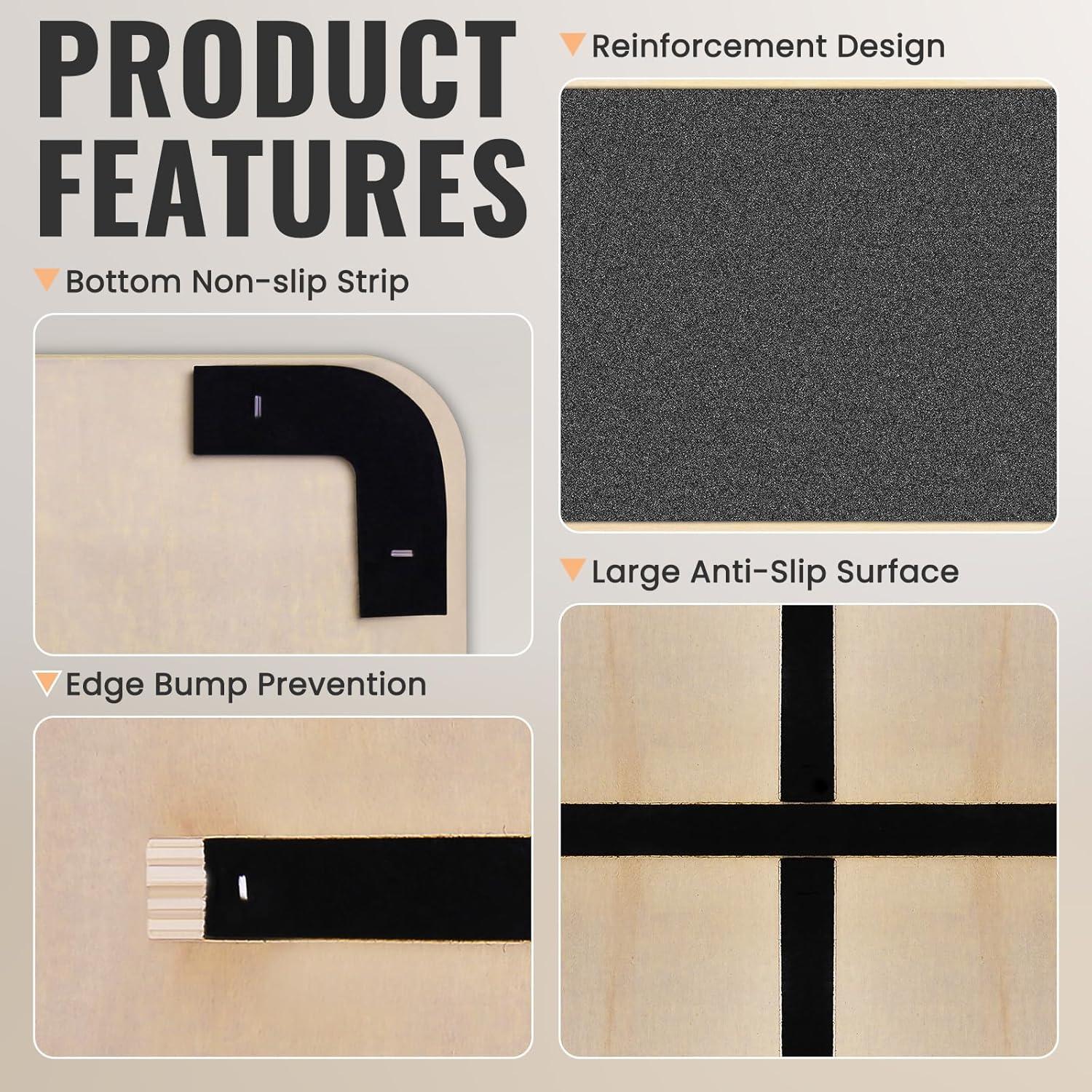 Tabla de Equilibrio Profesional Woodure 360° Antideslizante 158.76 kg