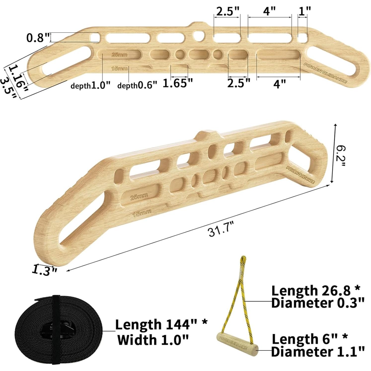 Tabla de Escalada Portátil POWER GUIDANCE 80.5x15.8cm Madera