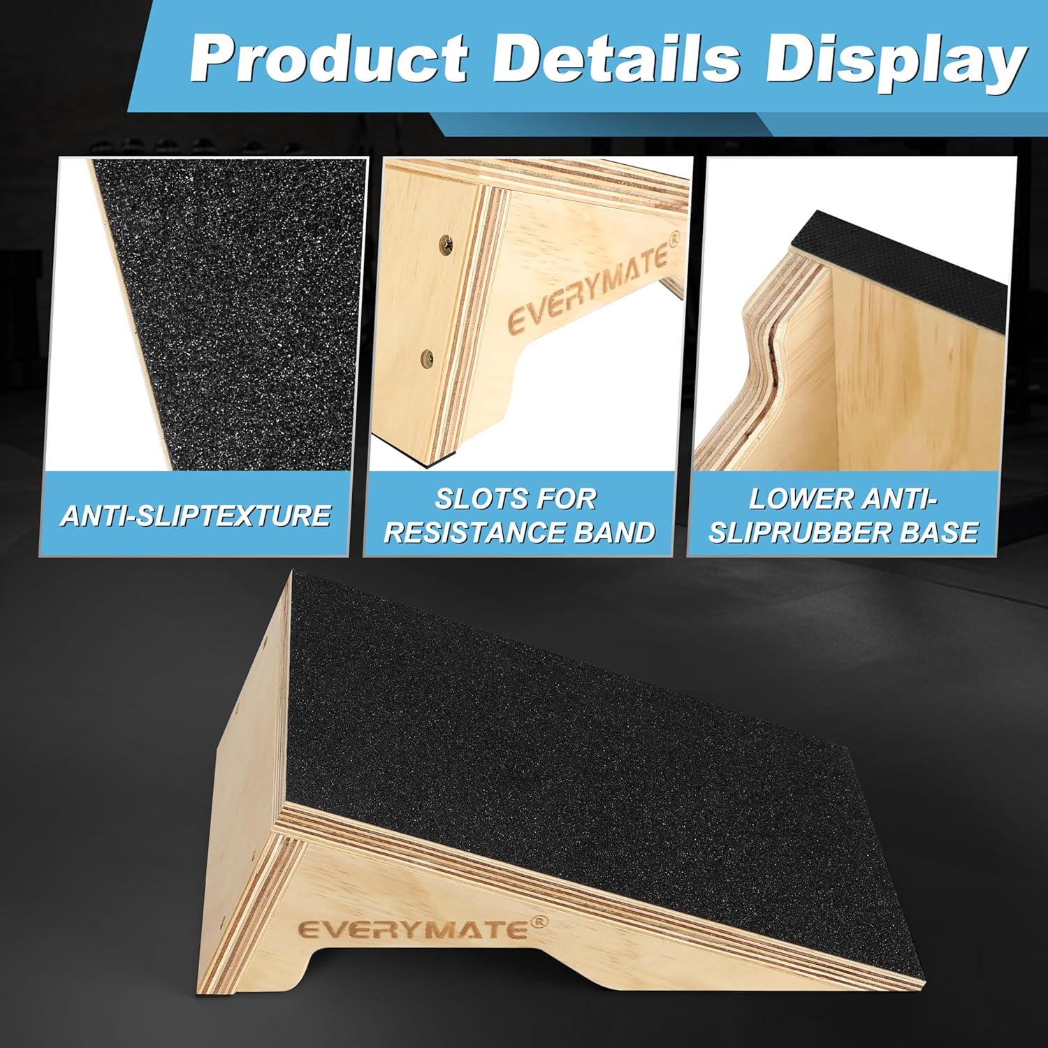 Tablero Inclinado para Estiramiento de Pantorrillas EVERYMATE 50.8x35.4cm