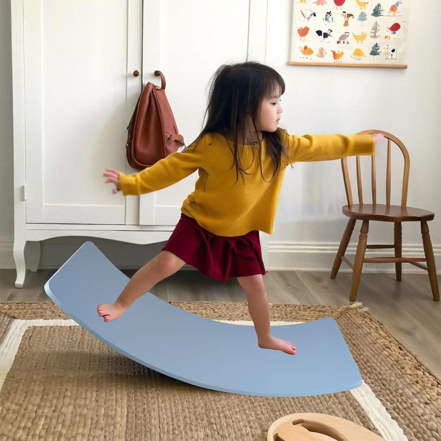 Tablero de Equilibrio HZLXNH de Madera Natural para Niños y Adultos