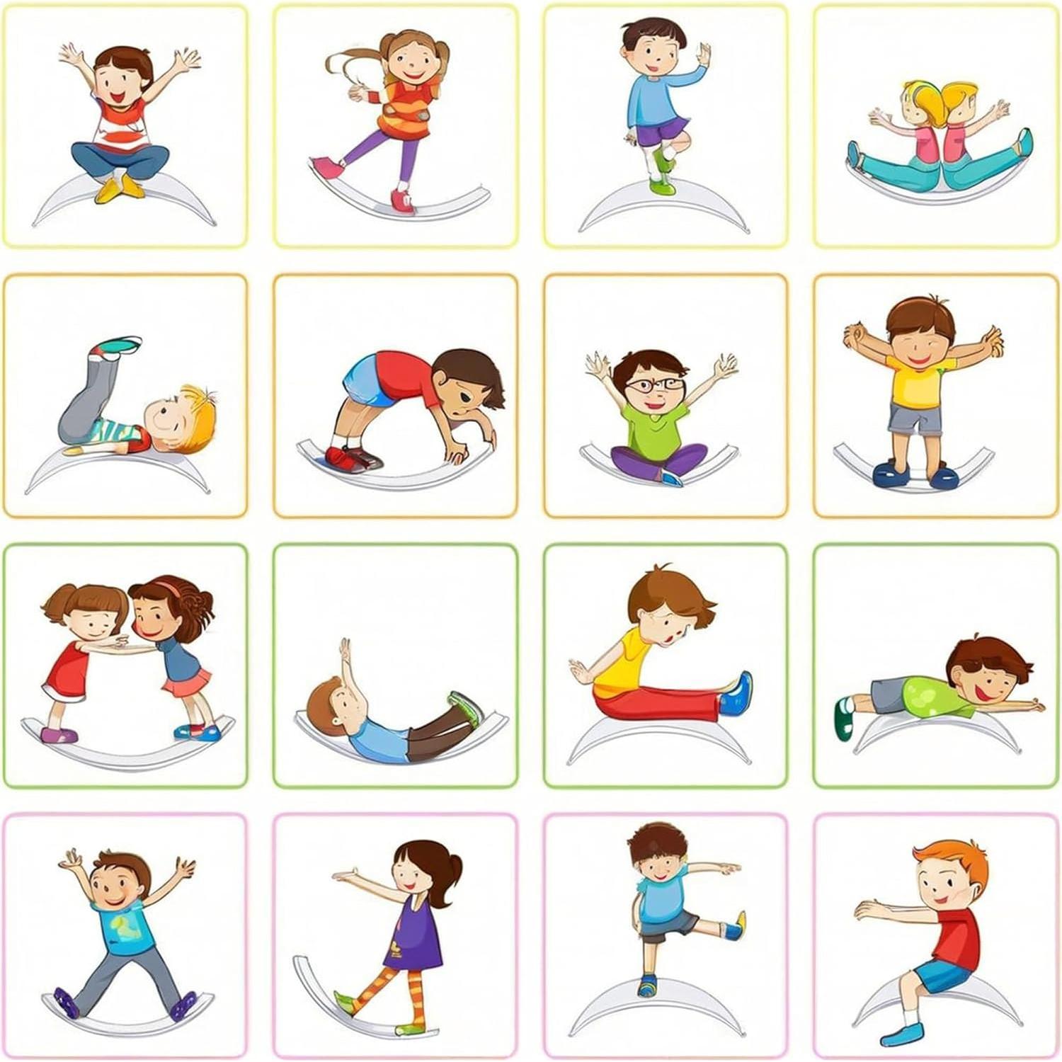 Tablero de Equilibrio HZLXNH de Madera Natural para Niños y Adultos