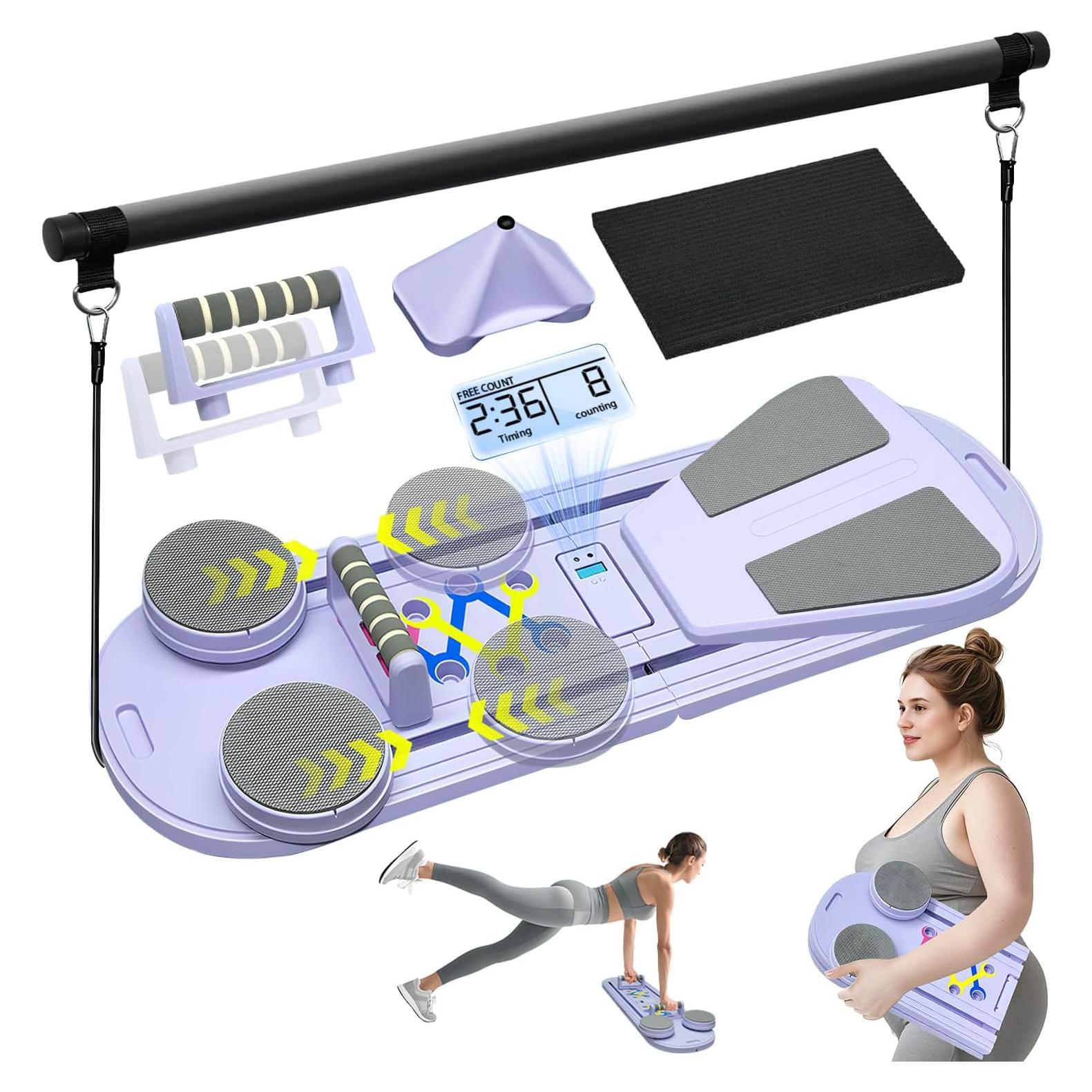 Conjunto de Reformer de Pilates TAXRATINER 6 en 1 Plegable