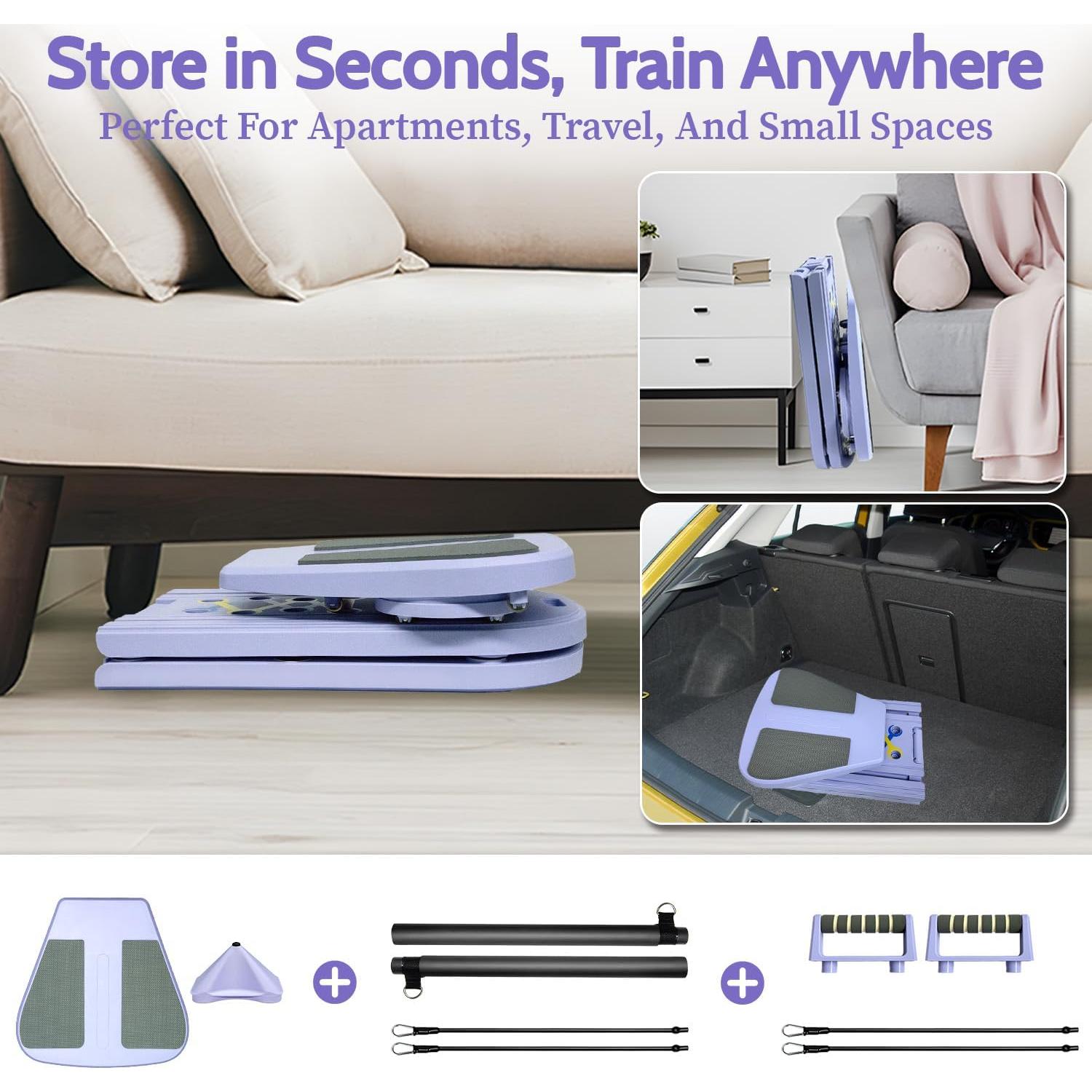 Conjunto de Reformer de Pilates TAXRATINER 6 en 1 Plegable