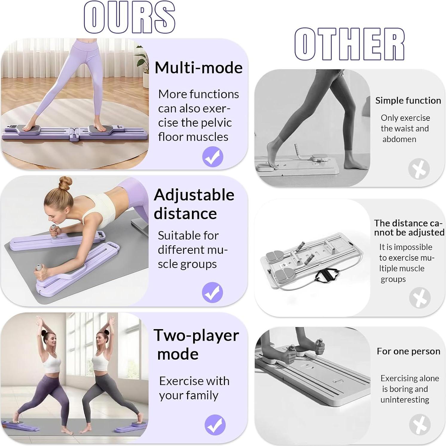 Máquina Reformer de Pilates YZOOF PLT 6 en 1 para Ejercicio