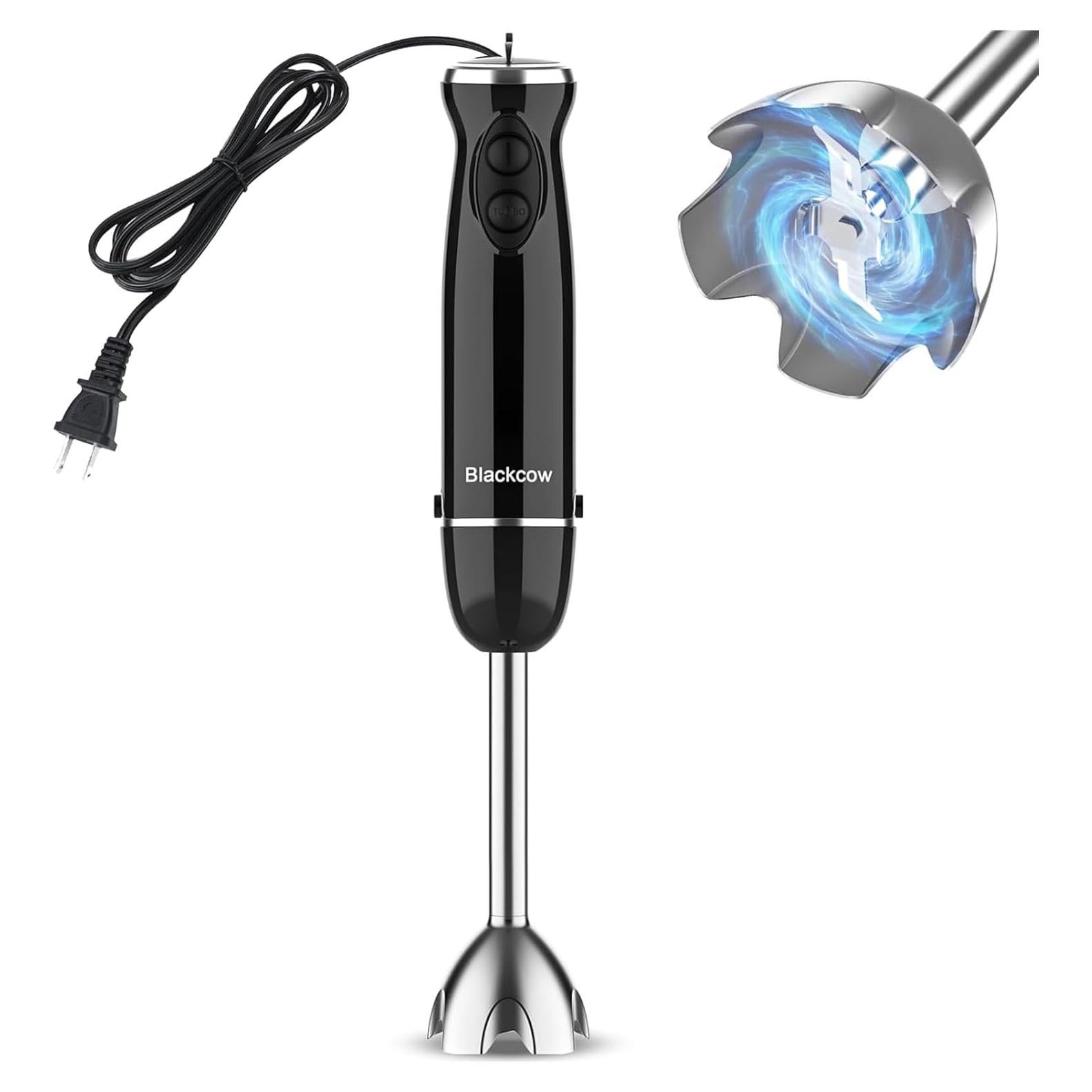 Batidora de Inmersión Blackcow 500W 12 Velocidades Silenciosa