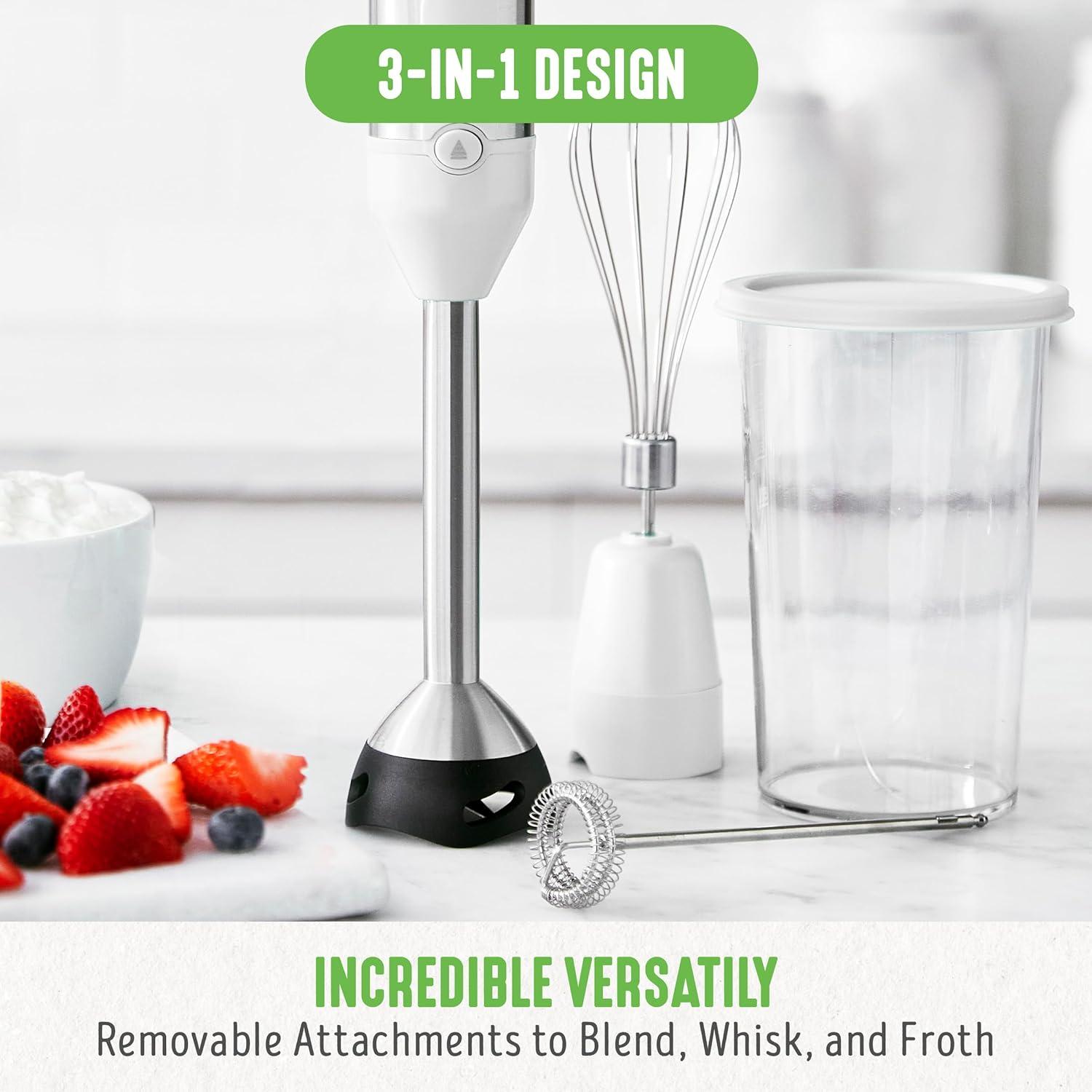 Batidora de Mano Eléctrica GreenLife 500W 3 en 1 Blanca