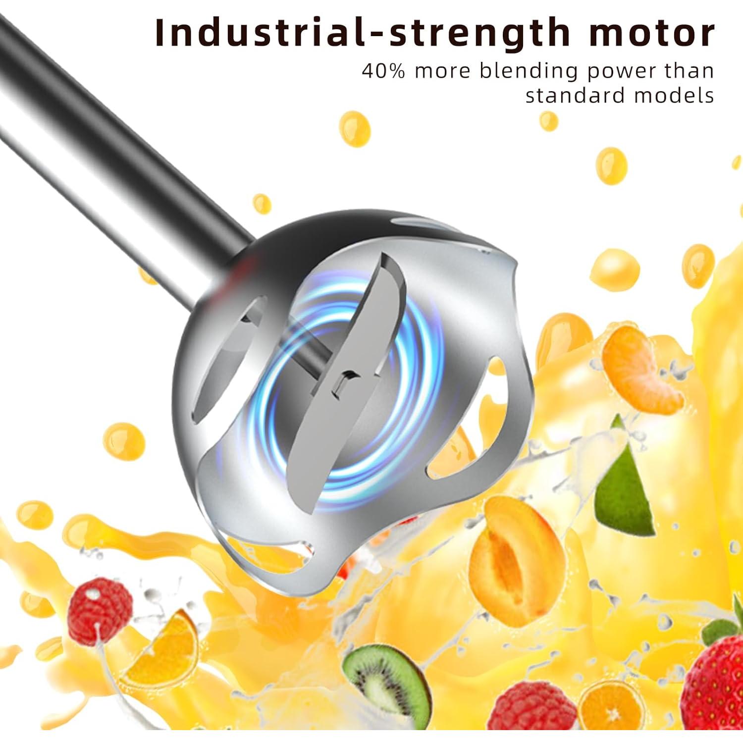 Batidora de Inmersión CKemu 4-en-1 Acero Inoxidable 1.54kg