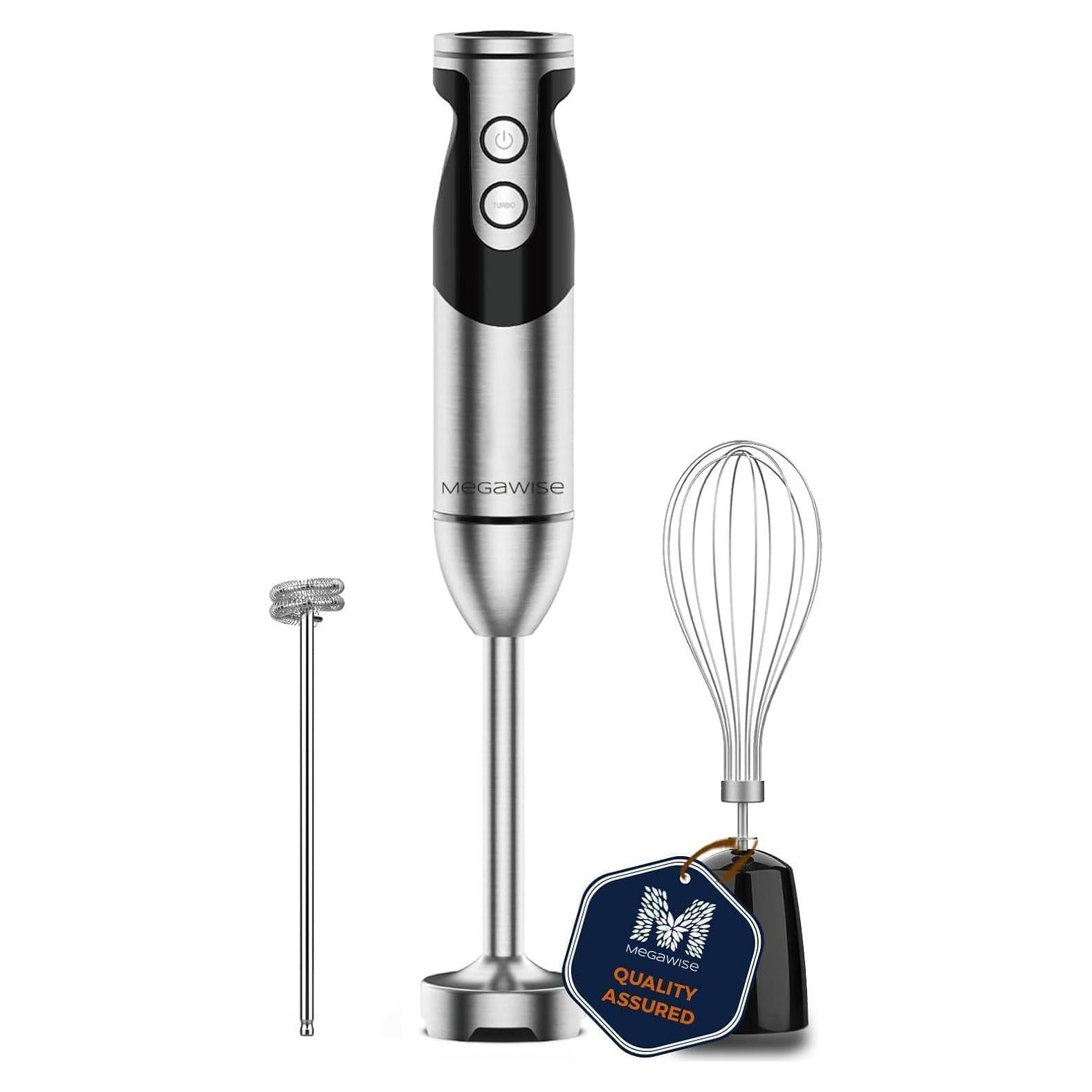 Batidora de Mano Eléctrica MEGAWISE 12 Velocidades Acero Inoxidable