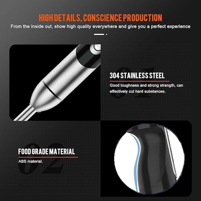 Batidora de Mano Eléctrica MEGAWISE 12 Velocidades Acero Inoxidable