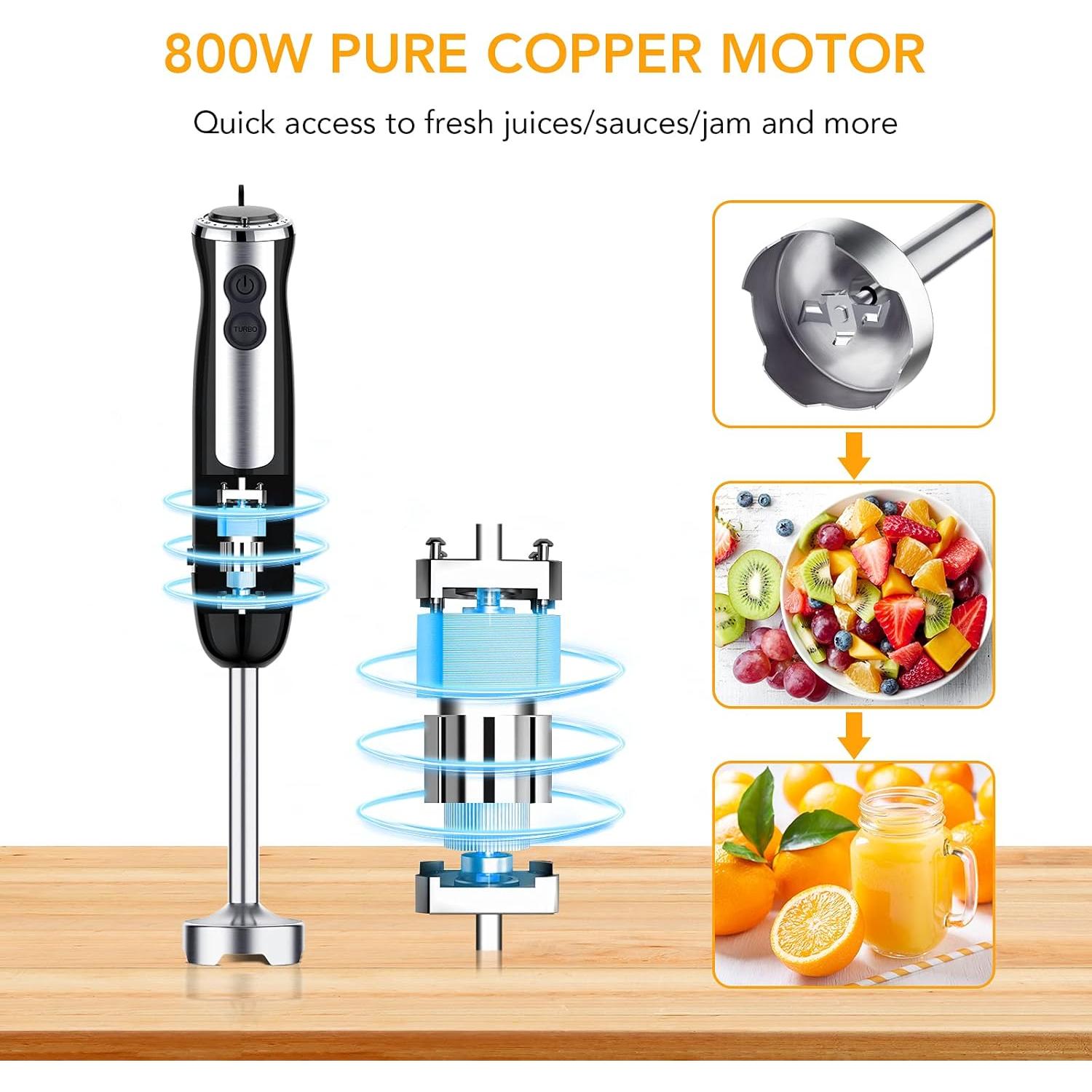 Batidora de Inmersión SXYCMY 800W 12 Velocidades con Accesorios