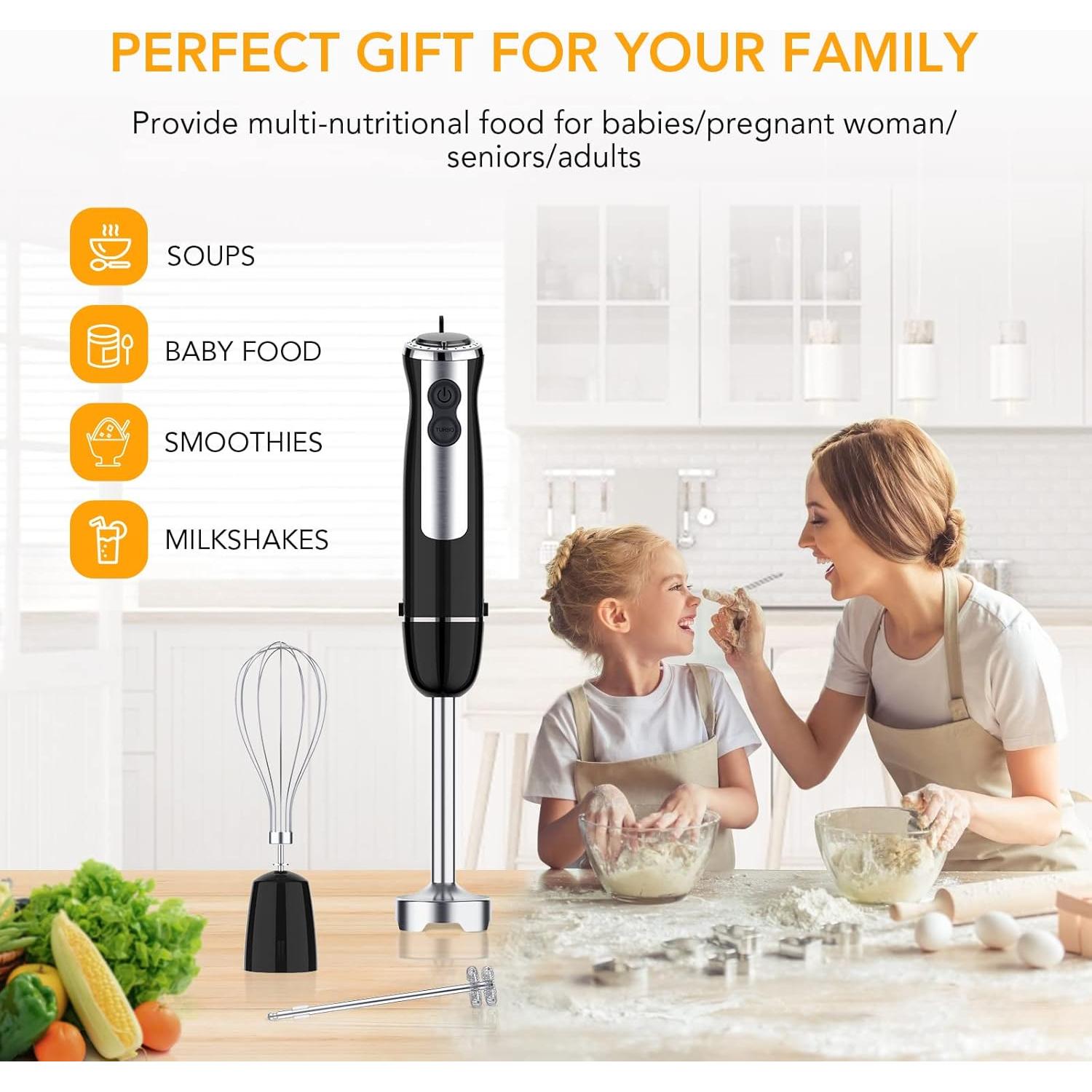 Batidora de Inmersión SXYCMY 800W 12 Velocidades con Accesorios