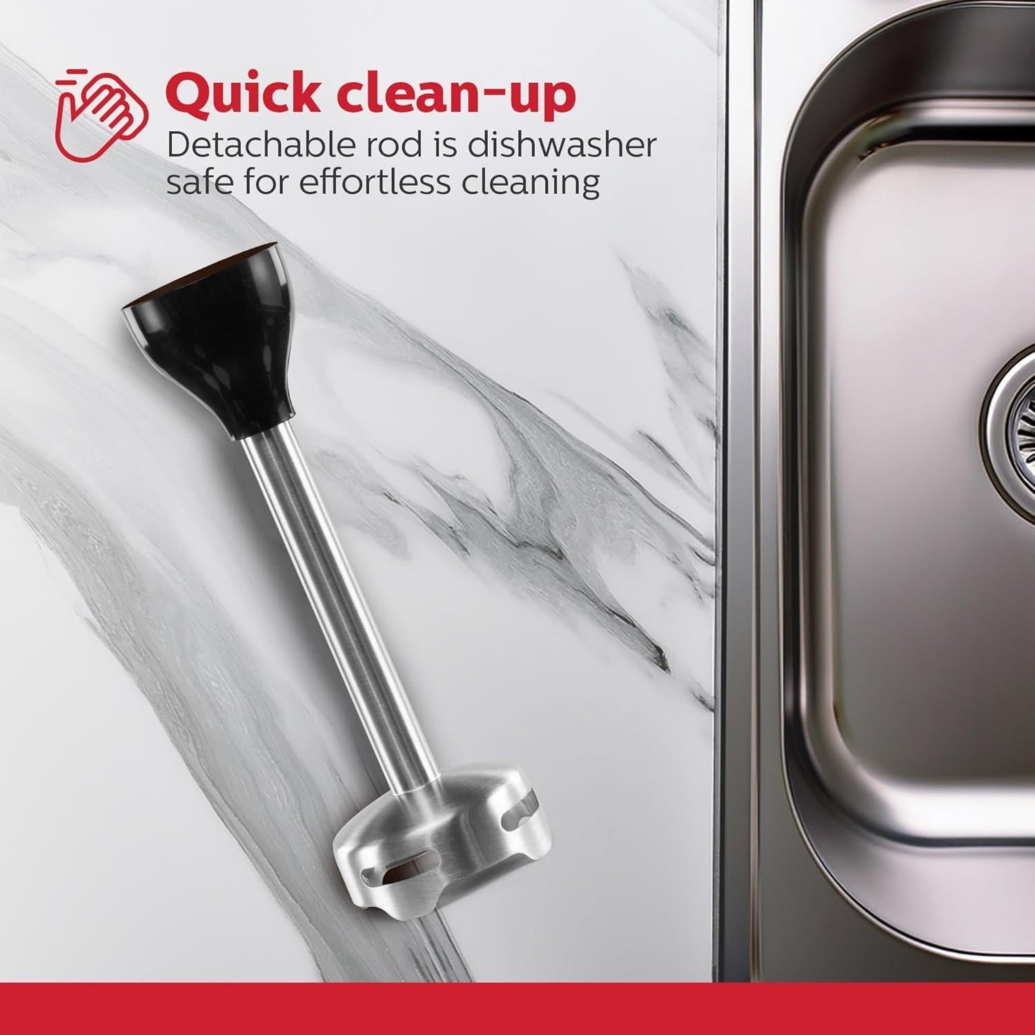 Batidora de Mano Inmersa Holstein Housewares 250W 2 Velocidades