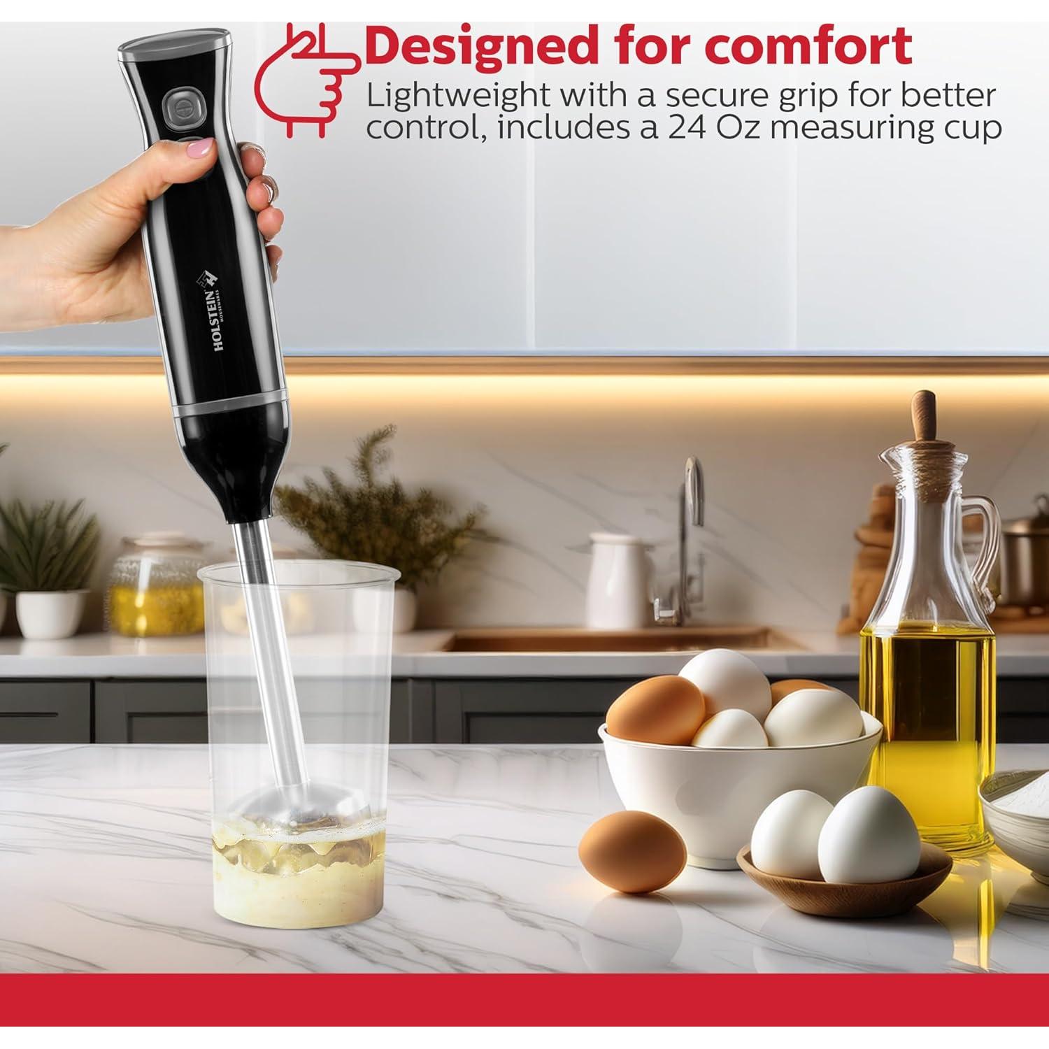 Batidora de Mano Inmersa Holstein Housewares 250W 2 Velocidades