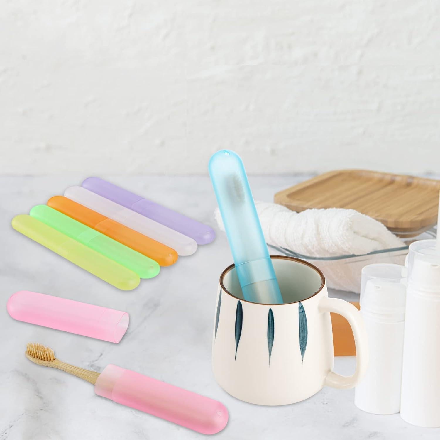 Estuche de Cepillo de Dientes de Viaje Hedume - 35 Piezas, 7 Colores