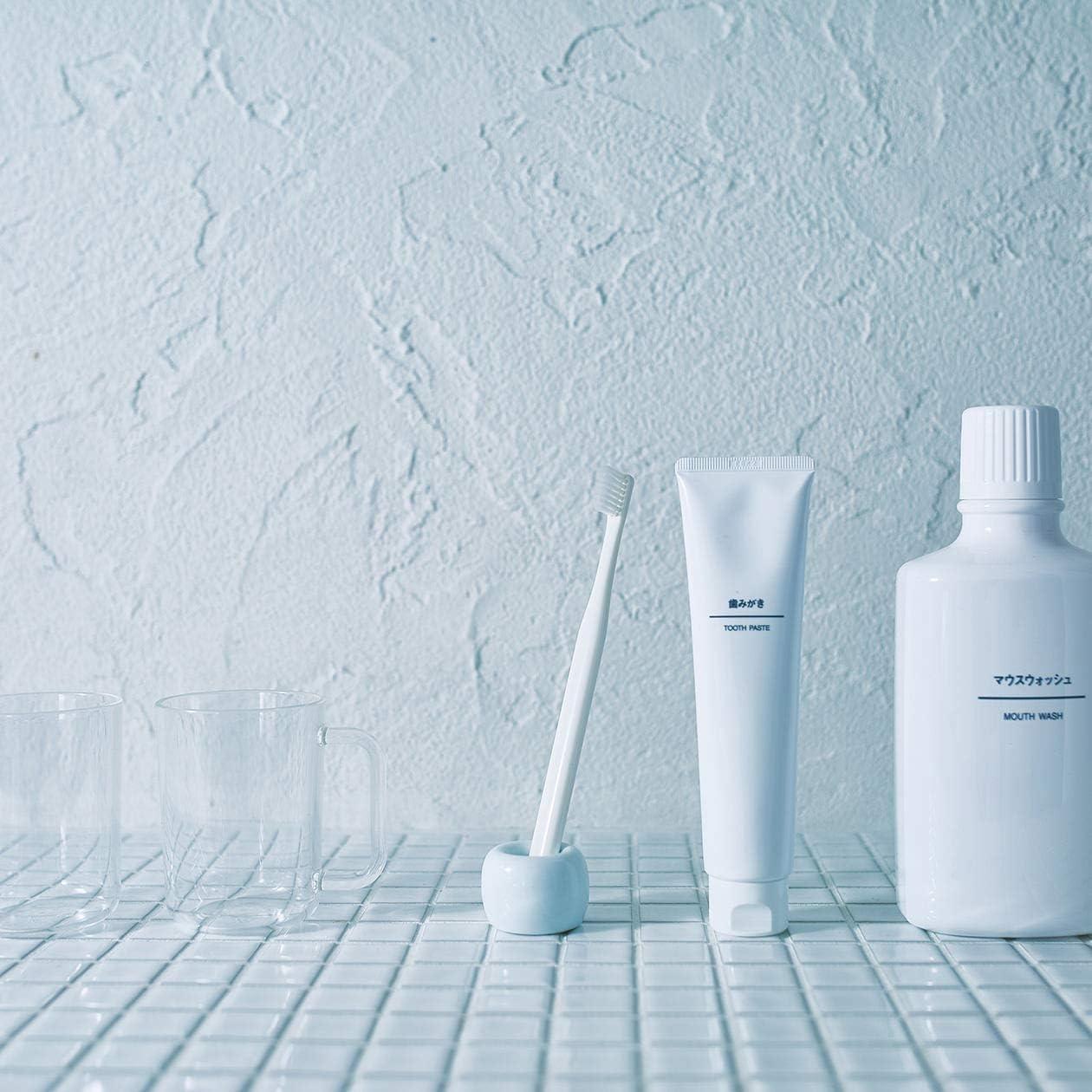 Soporte para cepillo de dientes Muji de porcelana blanca