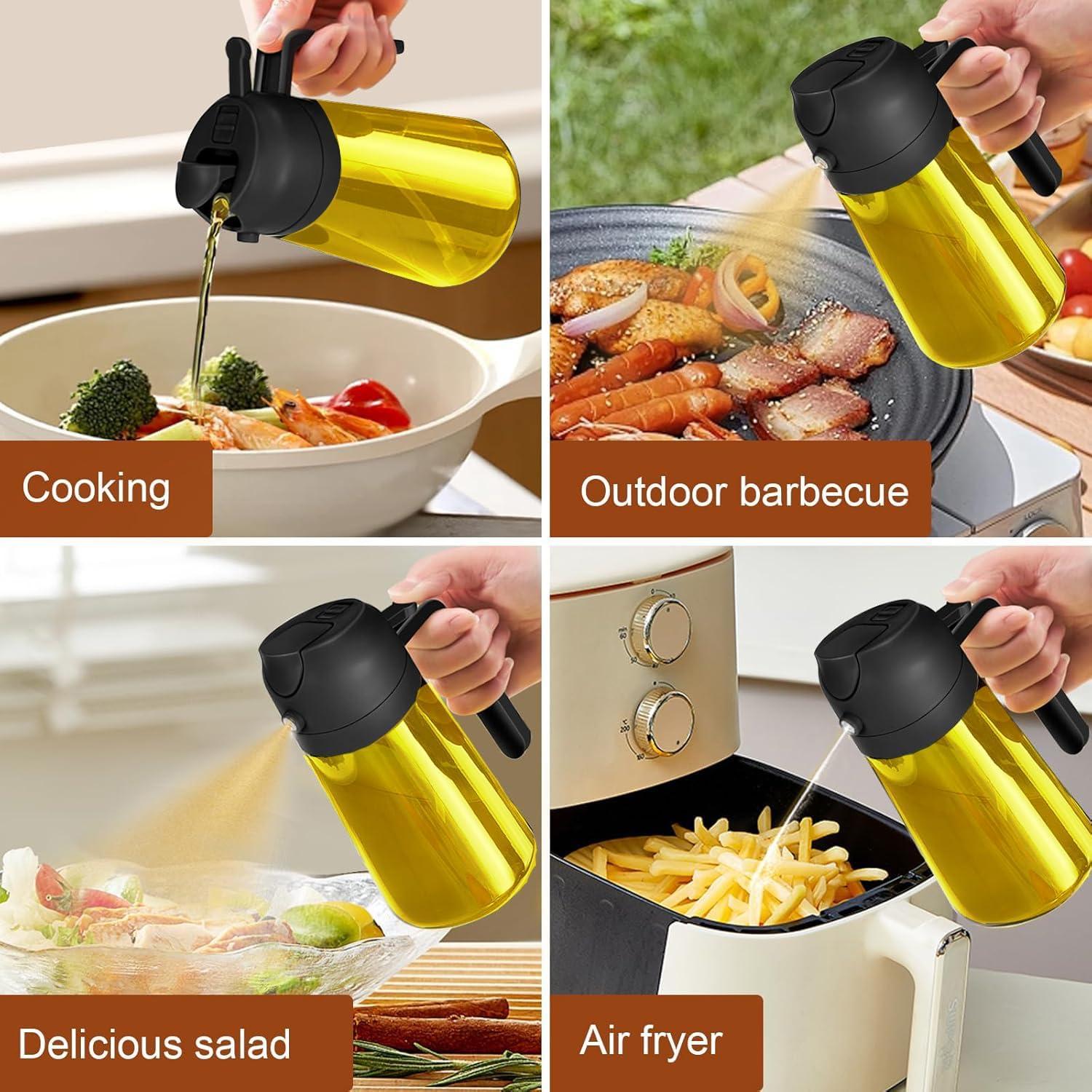 Botella de Spray y Dispensador de Aceite Genérico 470ml Vidrio Negro