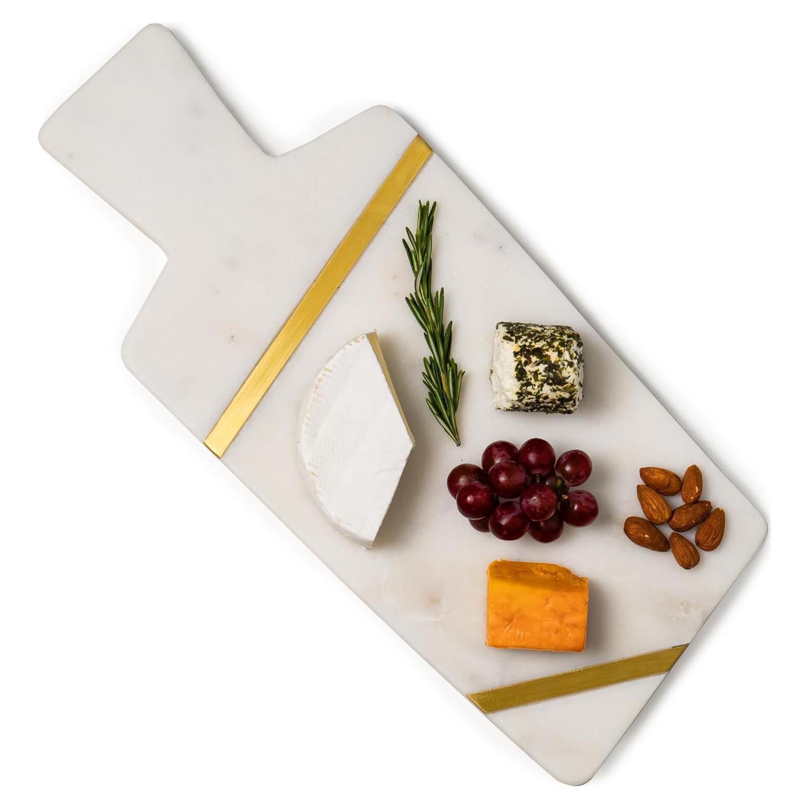 Tabla de Queso de Mármol Cork & Mill 38.1x17.8 cm Hecha a Mano