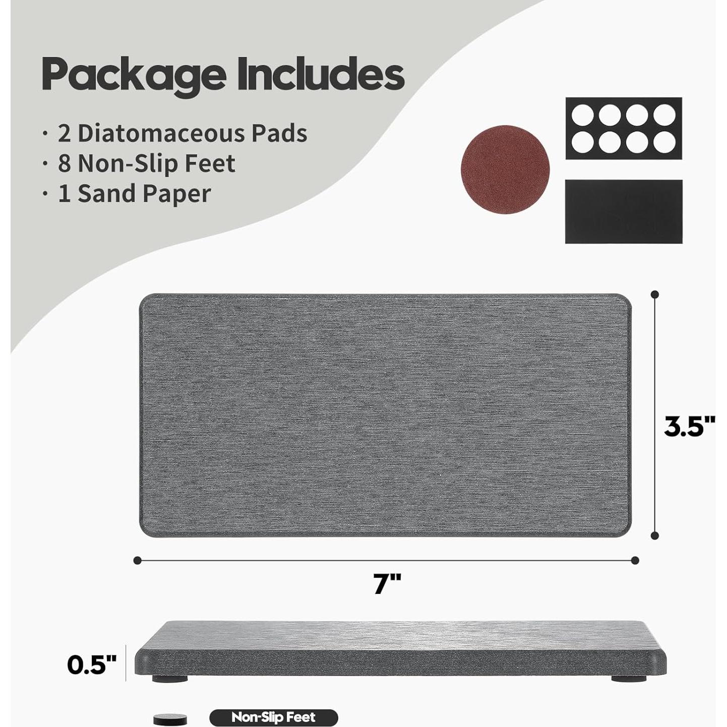 Bandejas Absorbentes de Agua Razborci 2PCS Gris 17.8x8.9cm