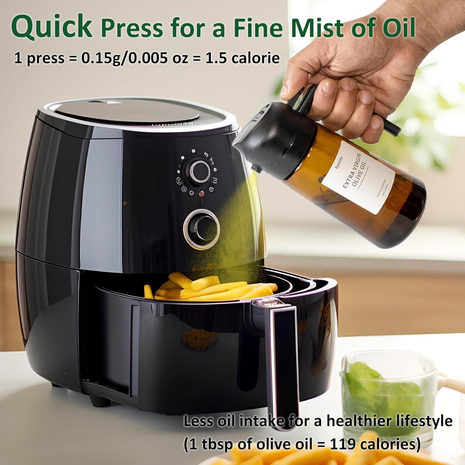 Botella de Spray de Aceite Kyonto 470ml - Juego de 2, Libre de BPA