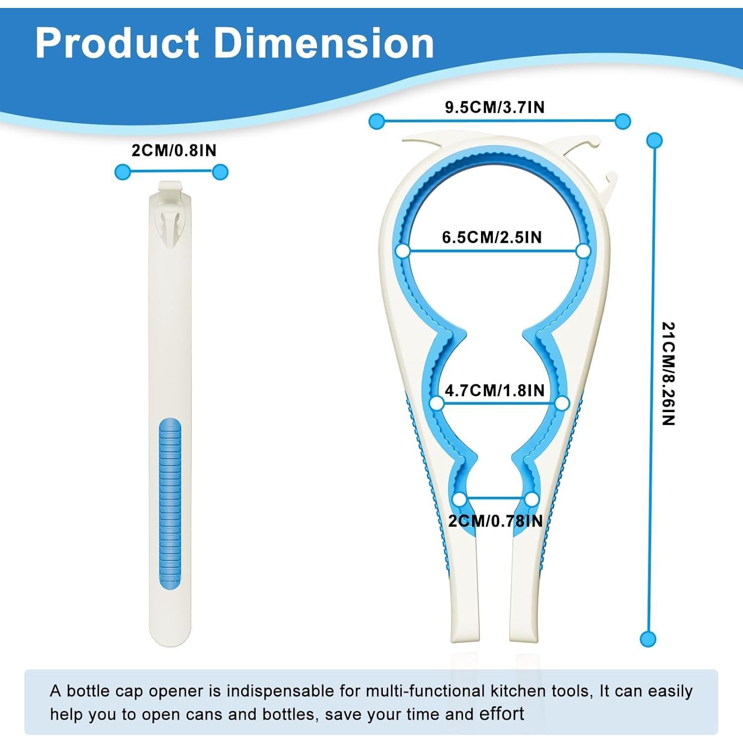 Abridores de Tarros 5 en 1 JOZDAUP para Manos Débiles - 2 Unidades