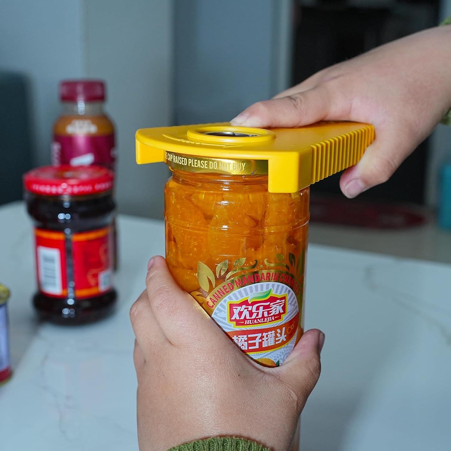 Abridor de frascos y botellas tloftl con imán - Amarillo Plateado